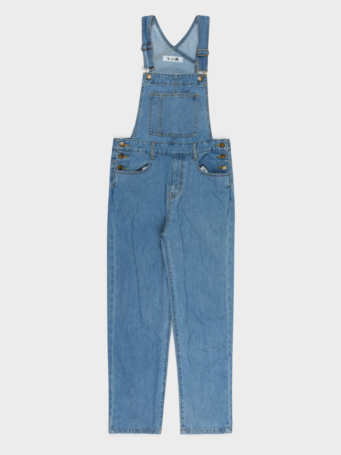 "Nya Cat" Denim Overalls