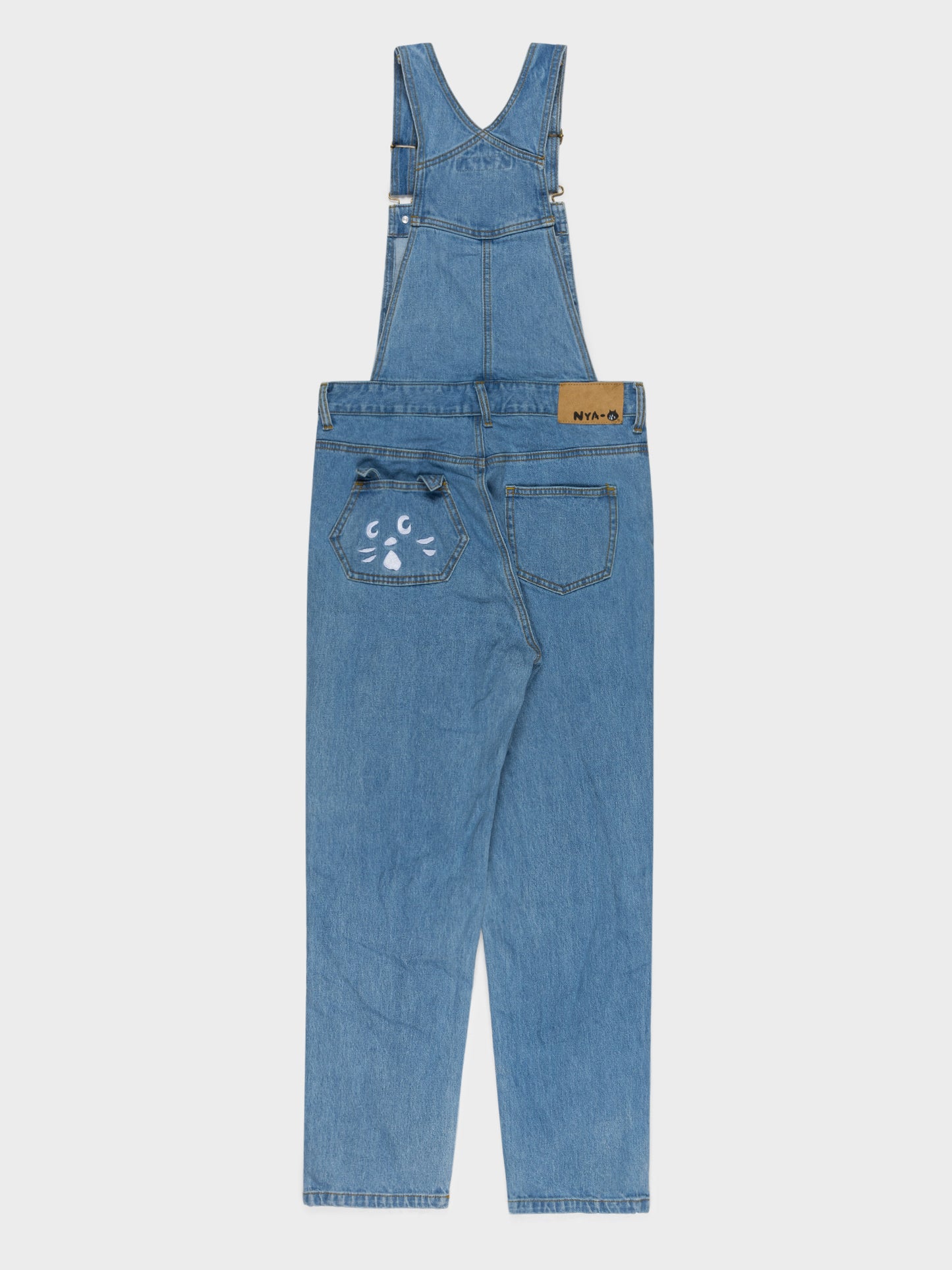 "Nya Cat" Denim Overalls