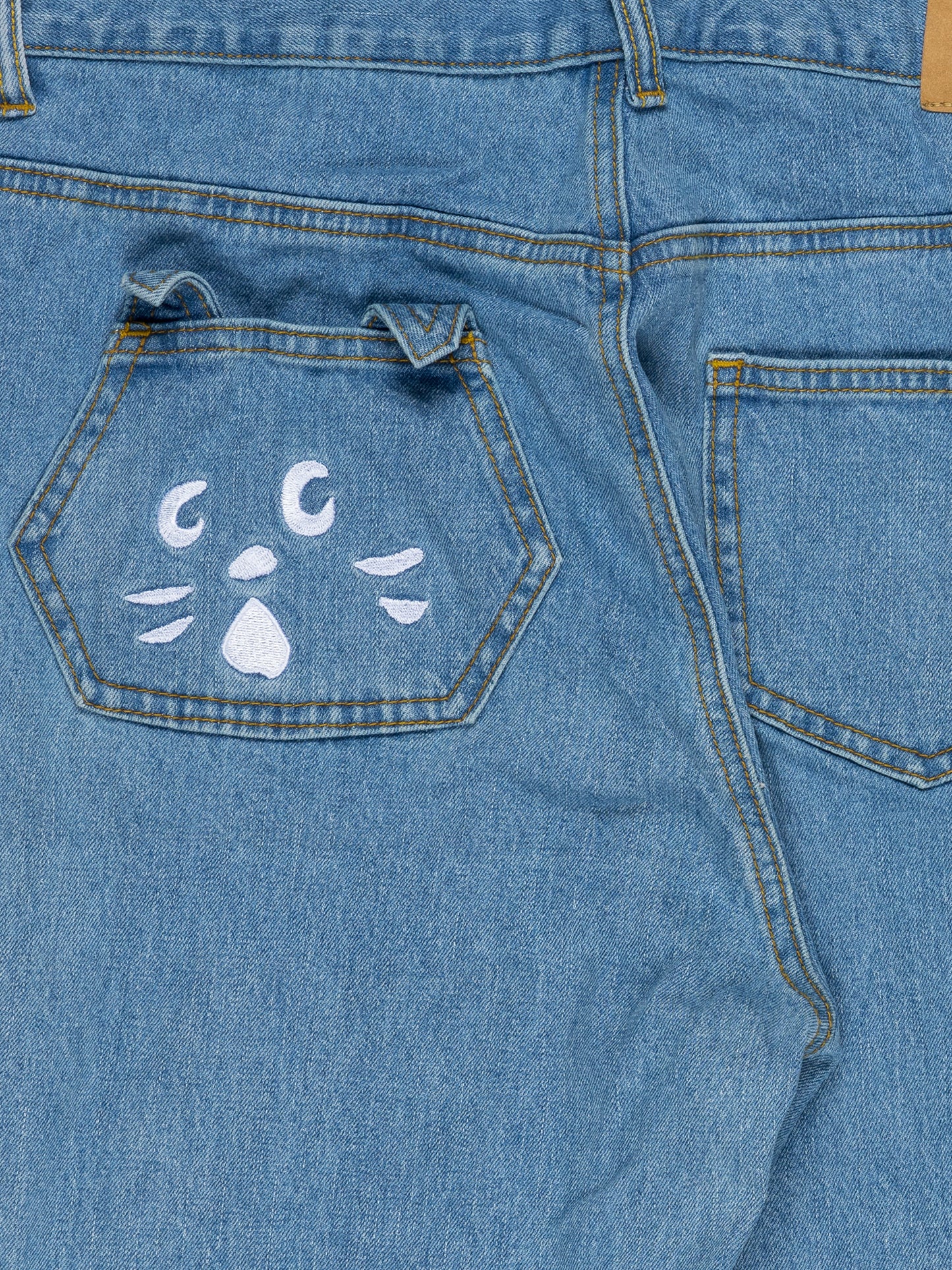 "Nya Cat" Denim Overalls