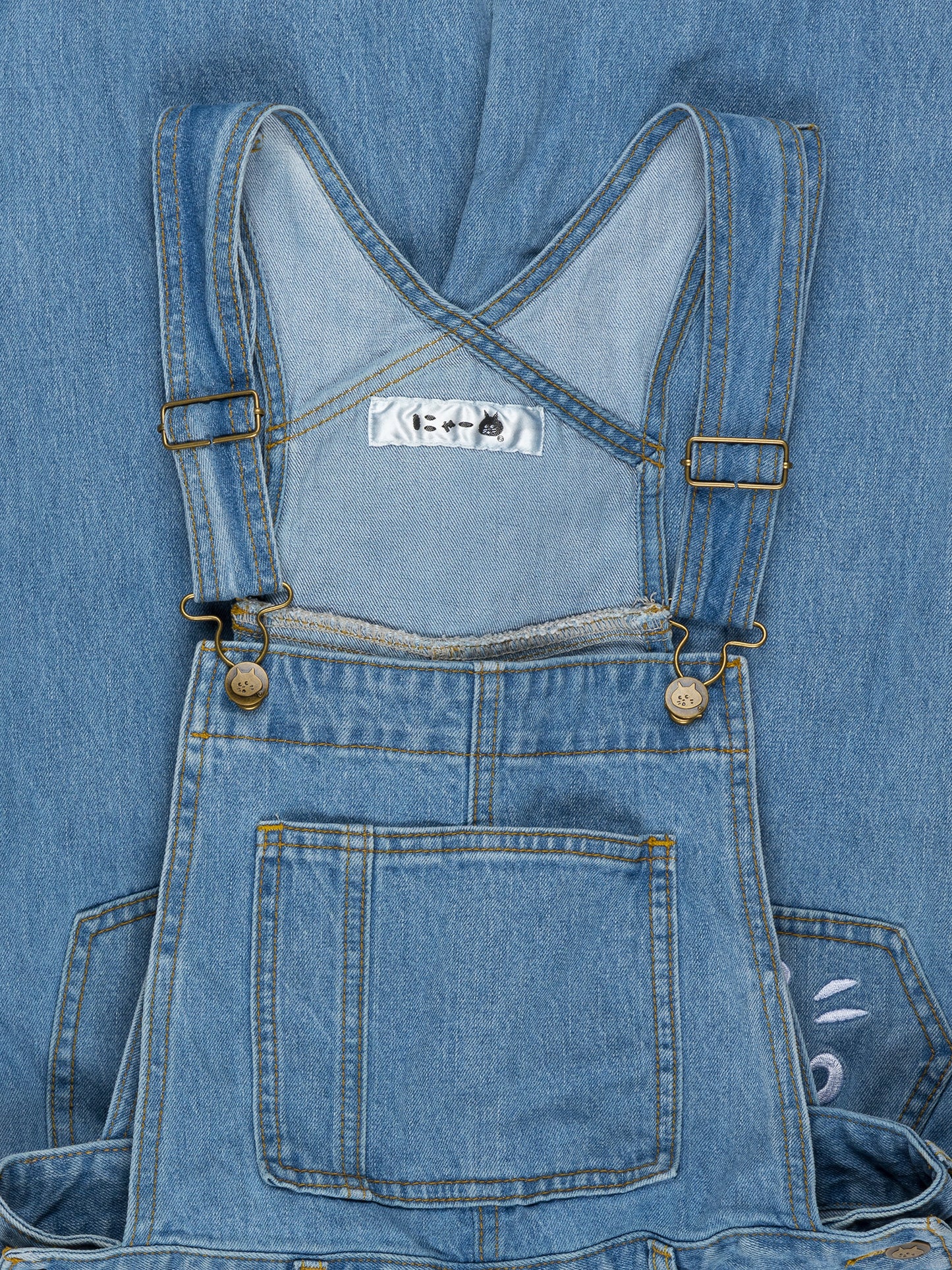 "Nya Cat" Denim Overalls