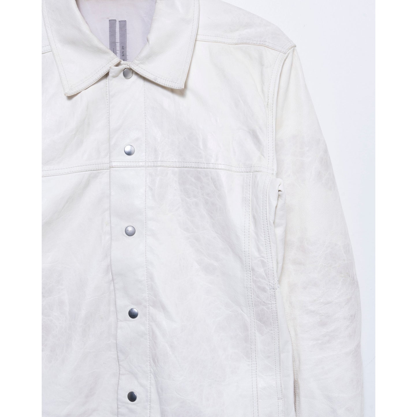 Tecuatl Chalk White Lamb Leather Jacket