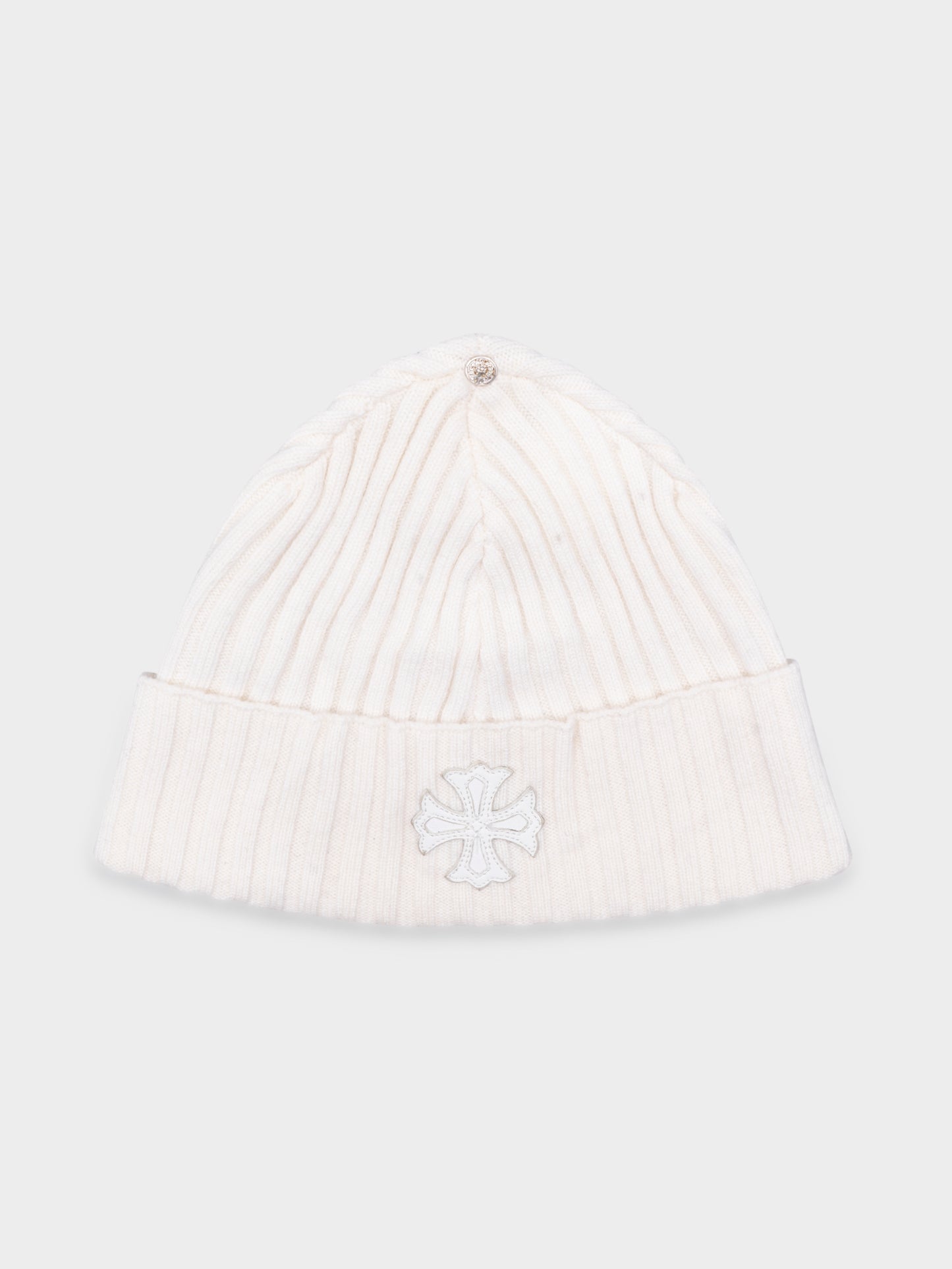 Cream Cashmere Plus Patch Beanie