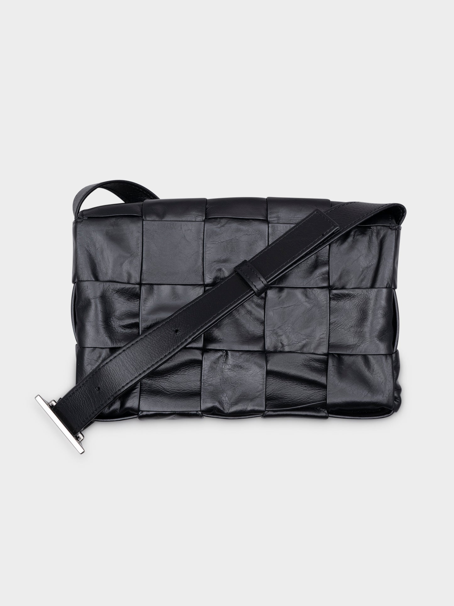 Leather Intrecciato Quilted Cassette Bag
