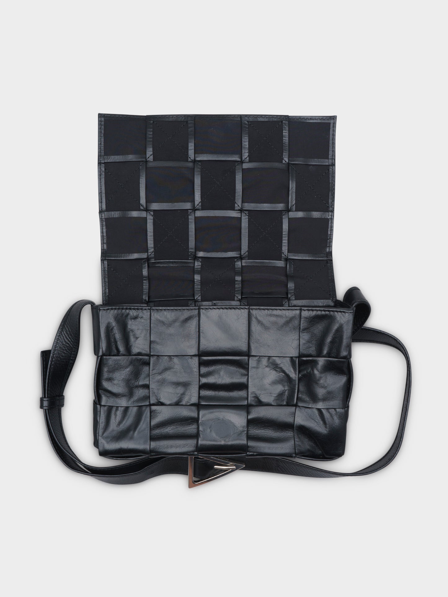 Leather Intrecciato Quilted Cassette Bag