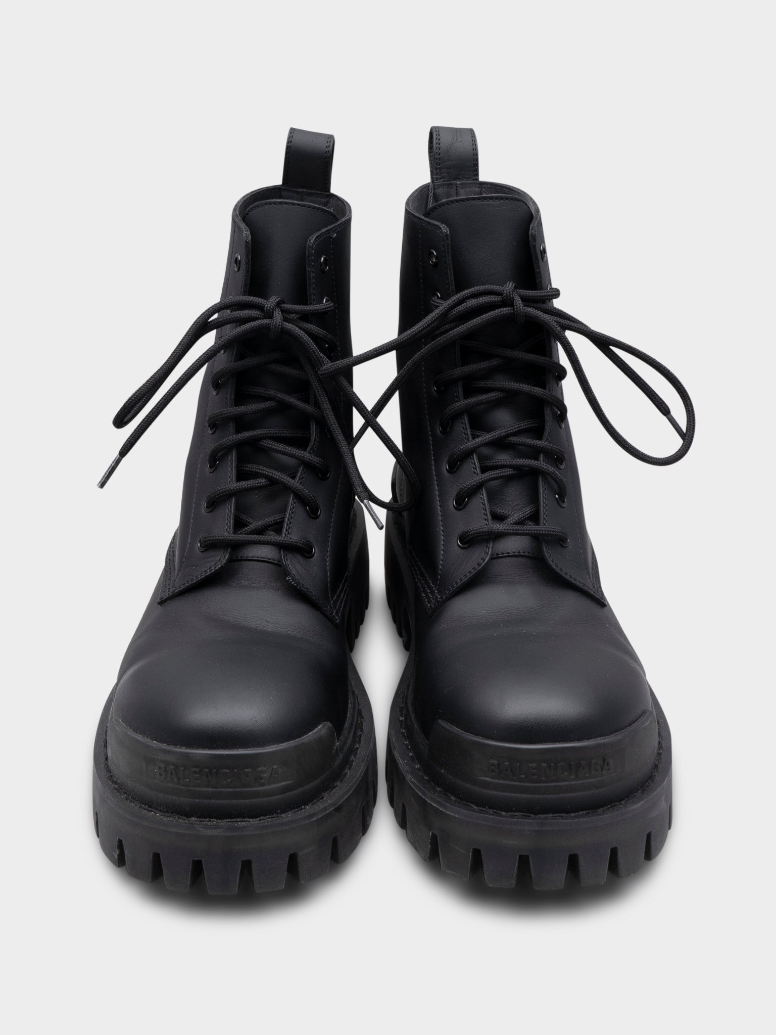 Buy Balenciaga Leather Strike Boots Online at Groupie