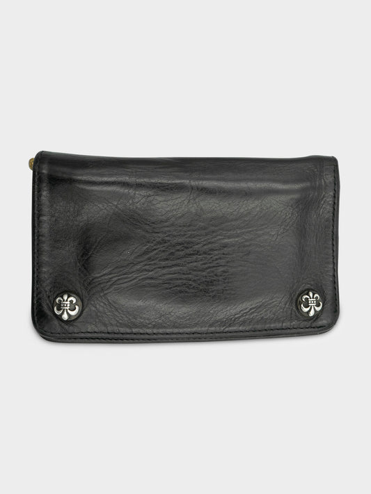 Fleur Snap Wallet Chrome Hearts