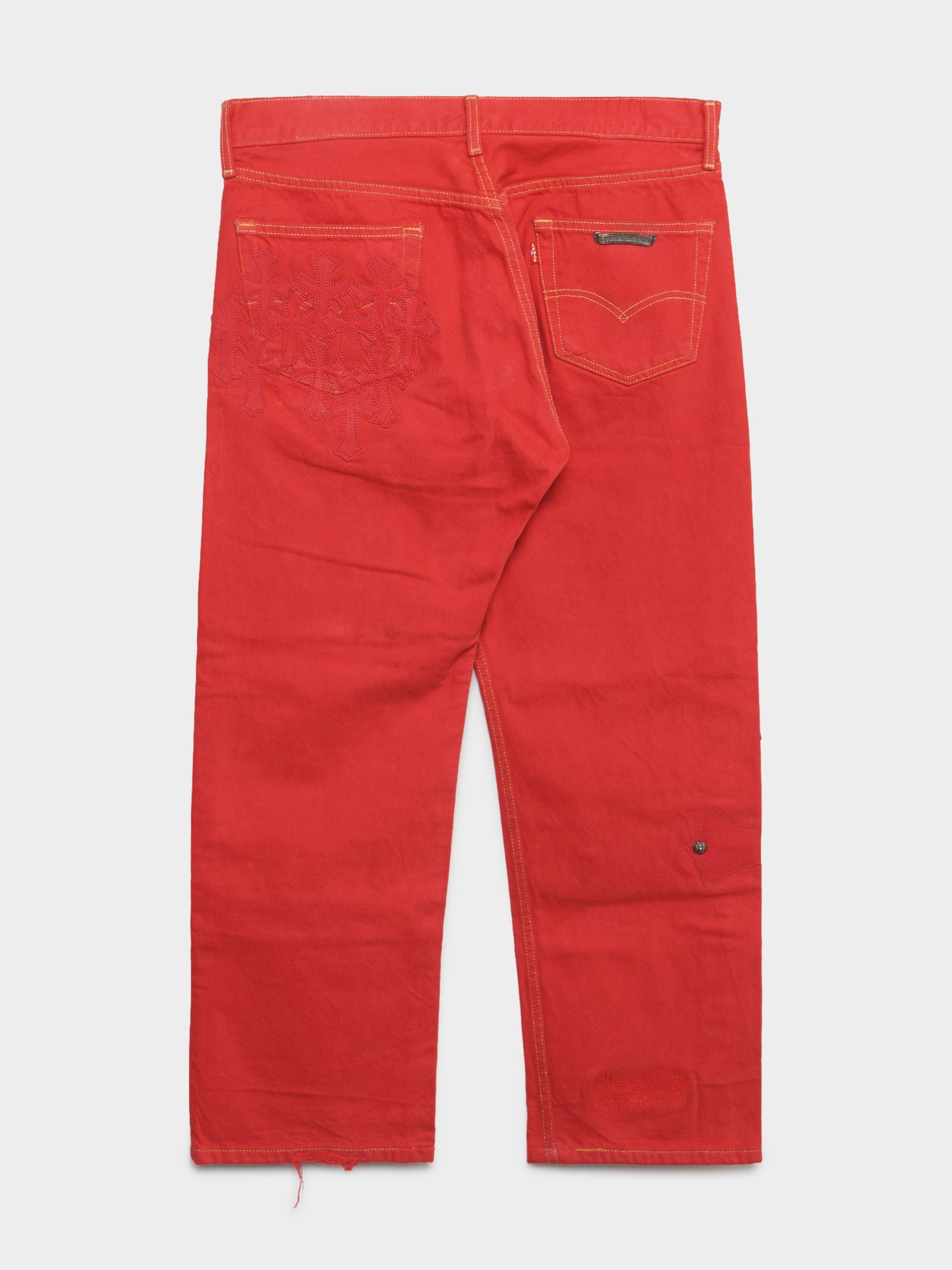Paris Red Patched Levi’s Jeans