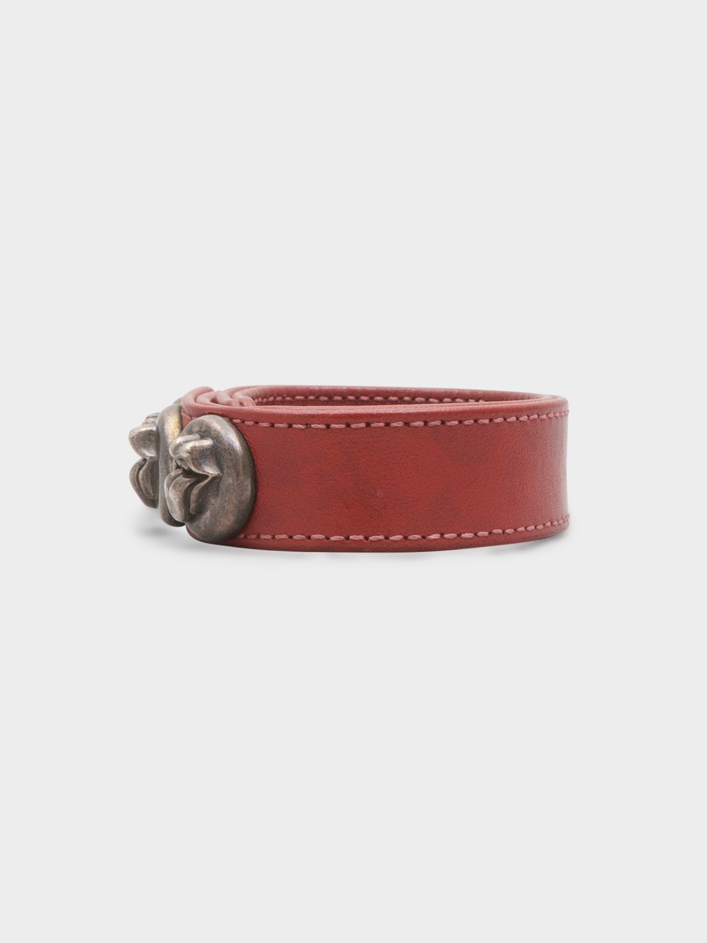 Red Leather Rolling Stones Bracelet
