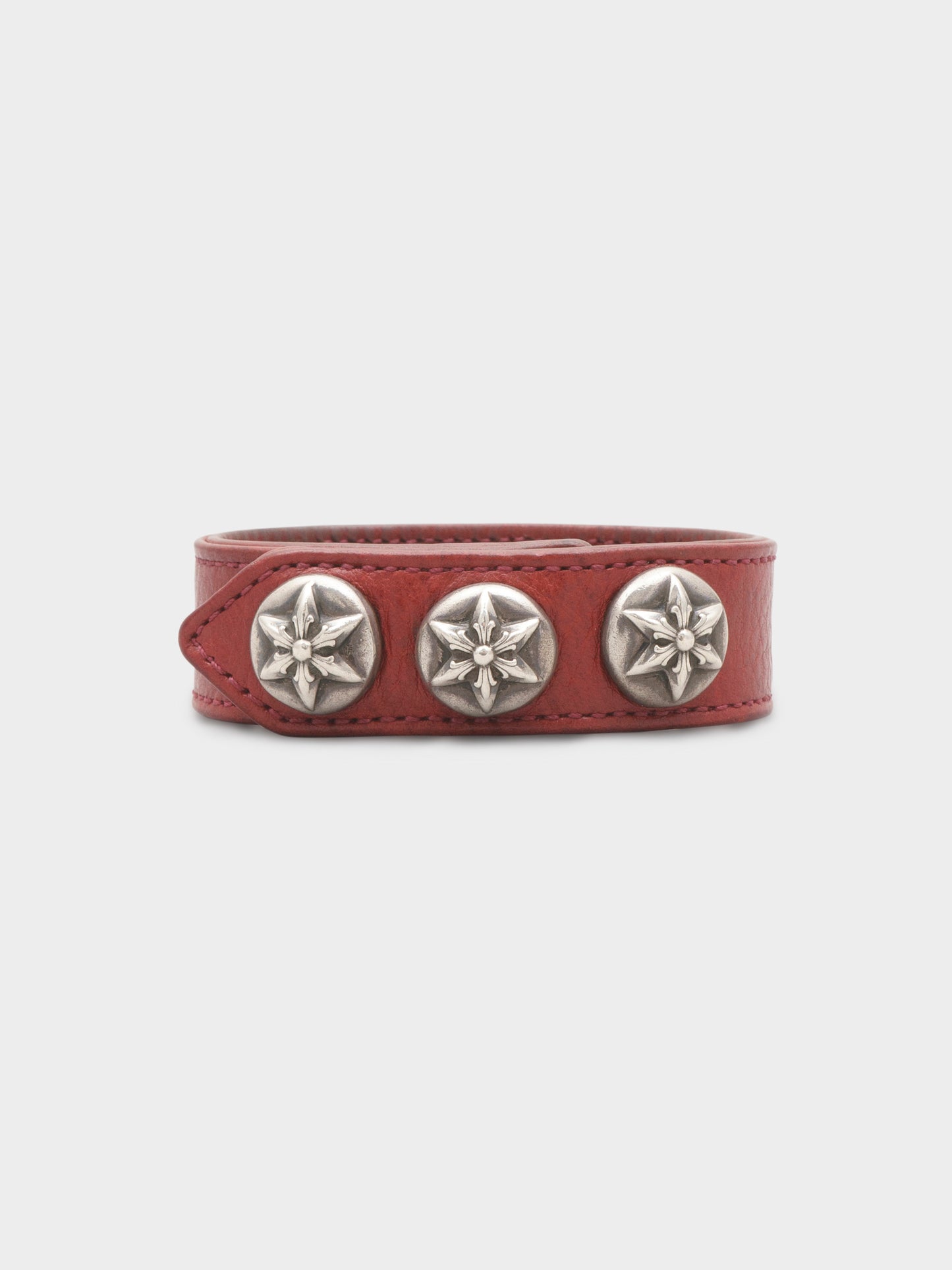 Red Leather Star Bracelet