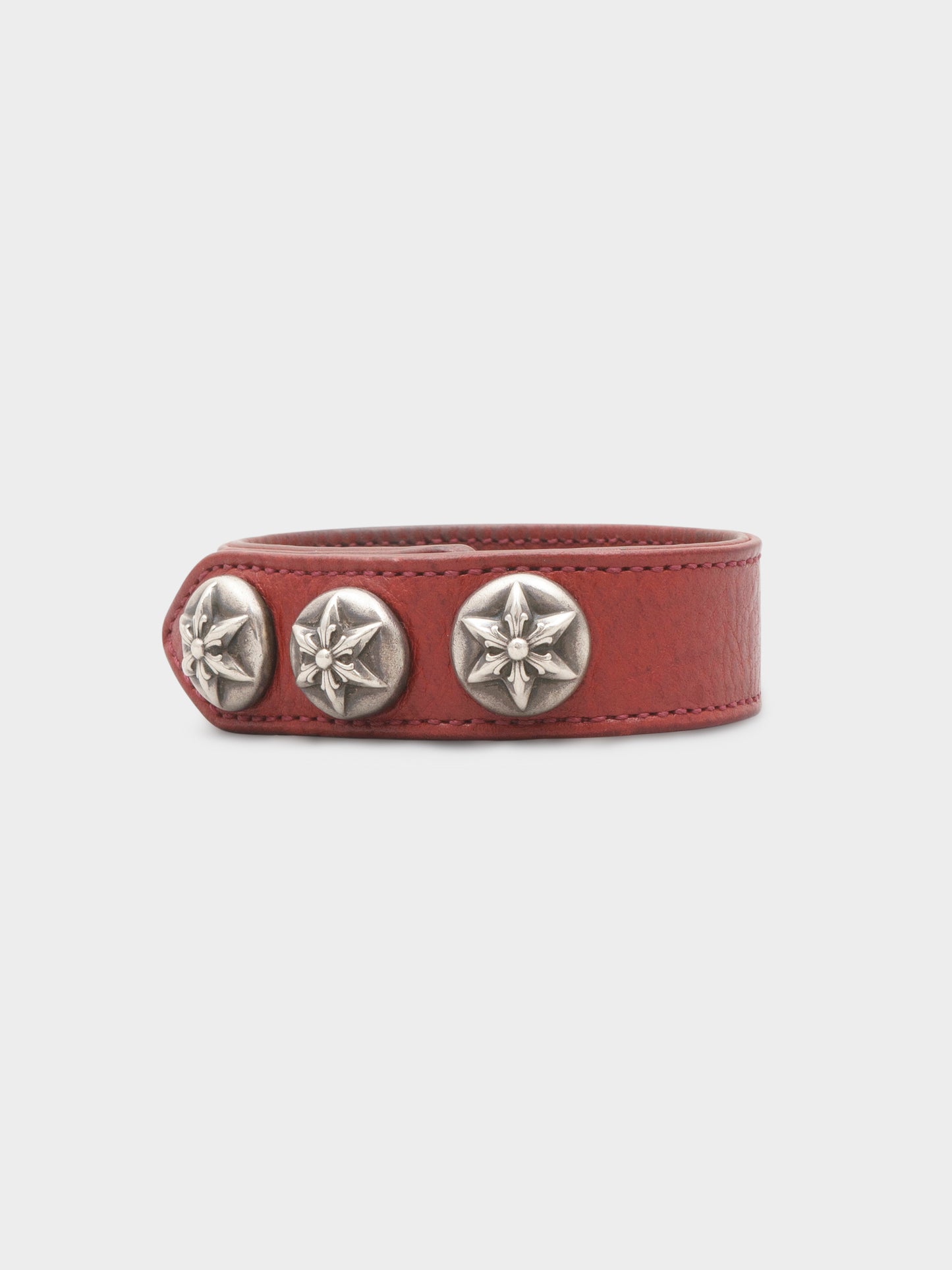 Red Leather Star Bracelet