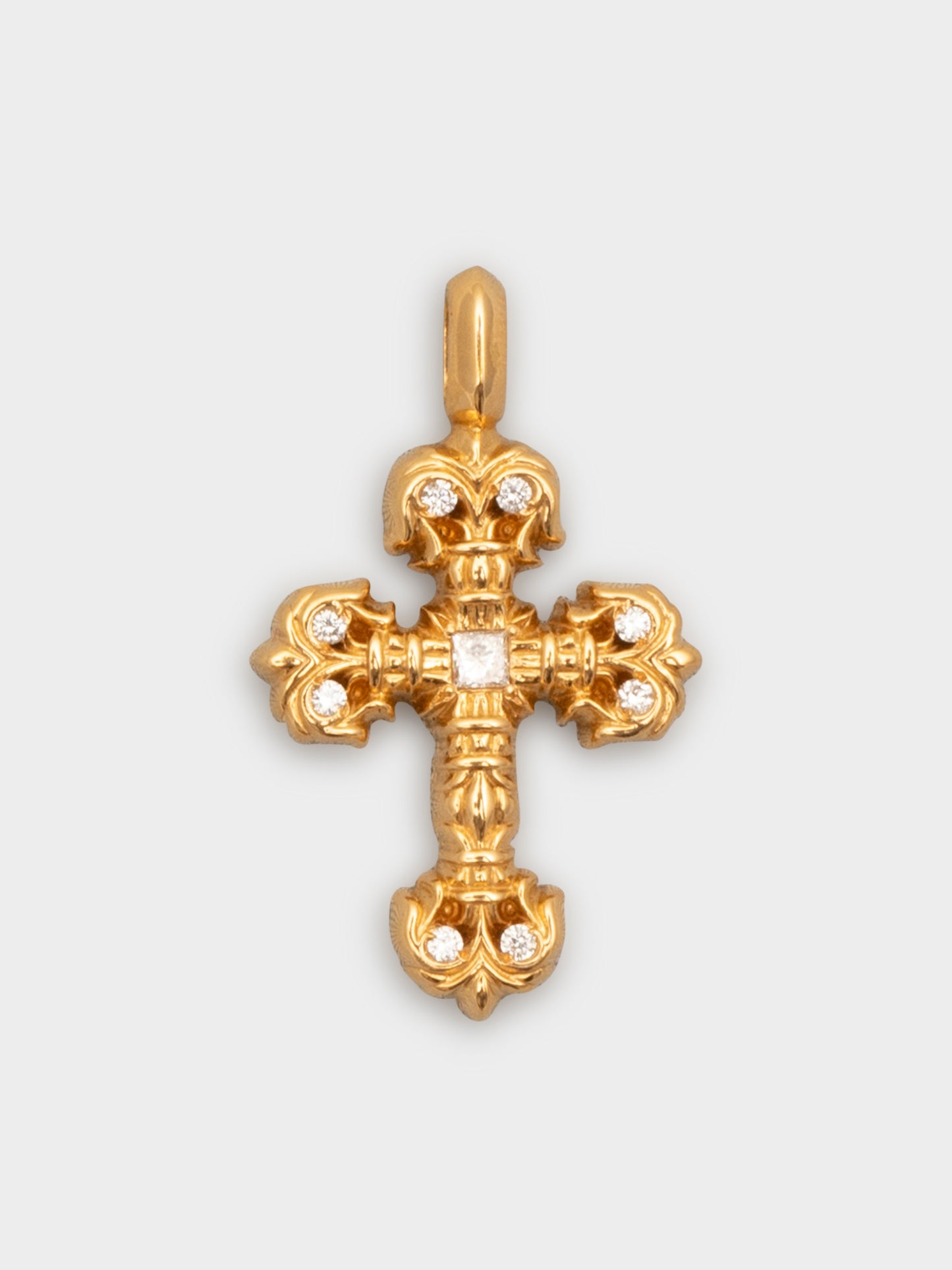 22K Diamond Filigree Charm Pendant