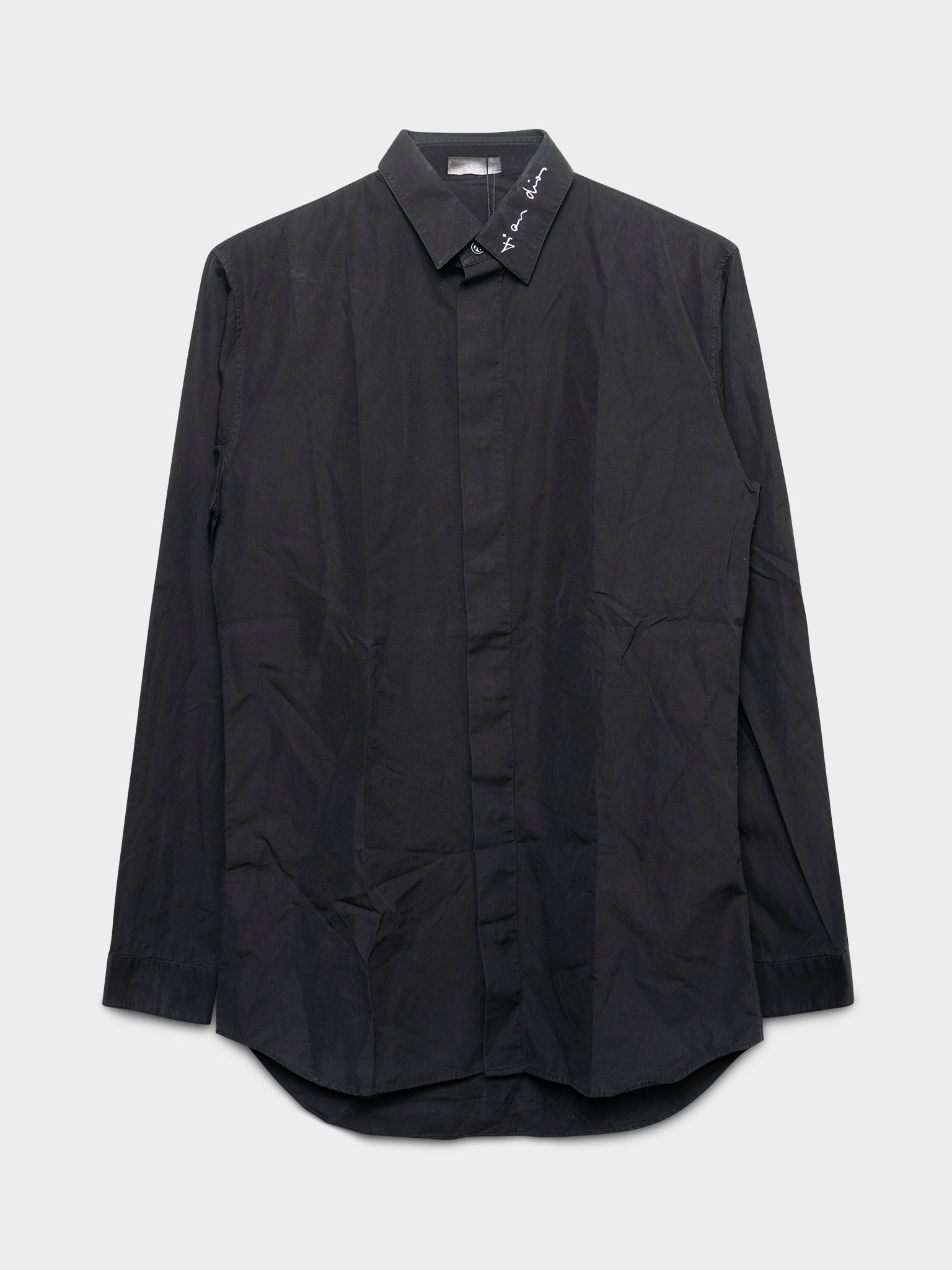 Script Collar Button Down Shirt Dior