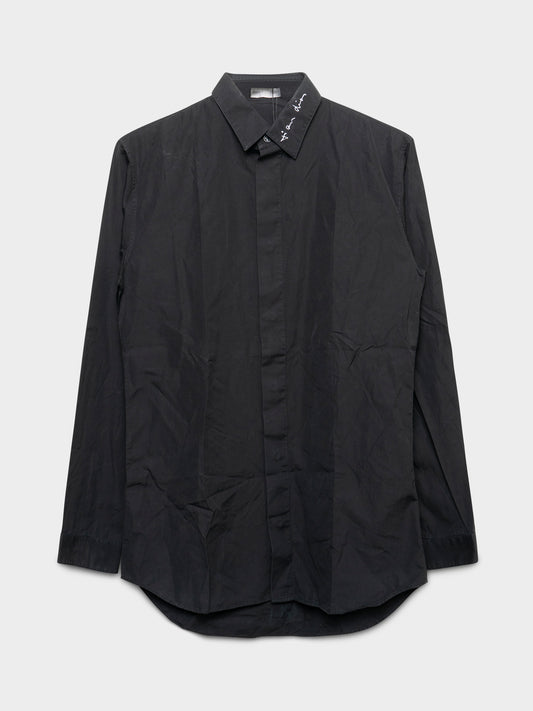 Script Collar Button Down Shirt Dior