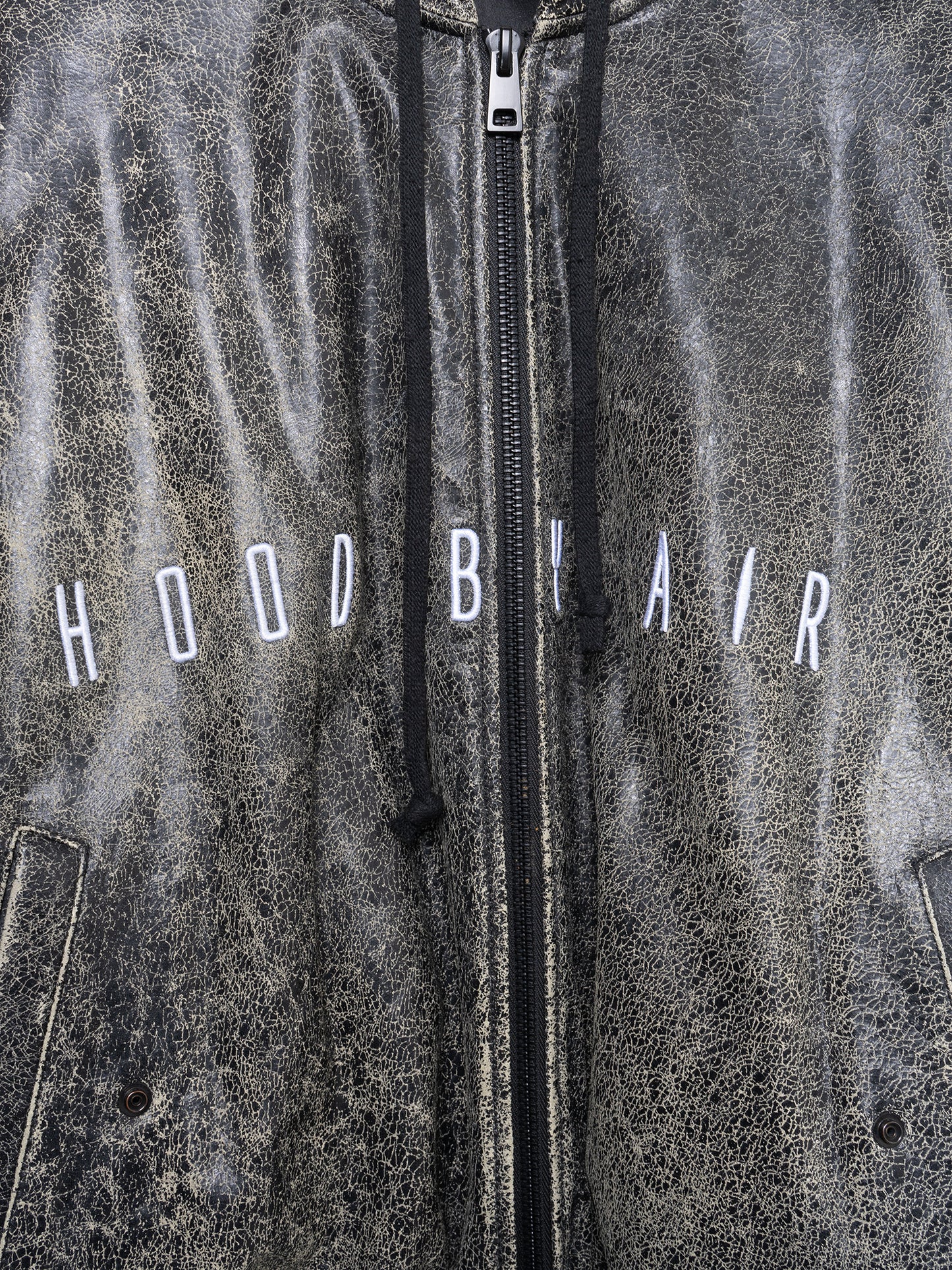Leather Hooded Bomber Hood by Air