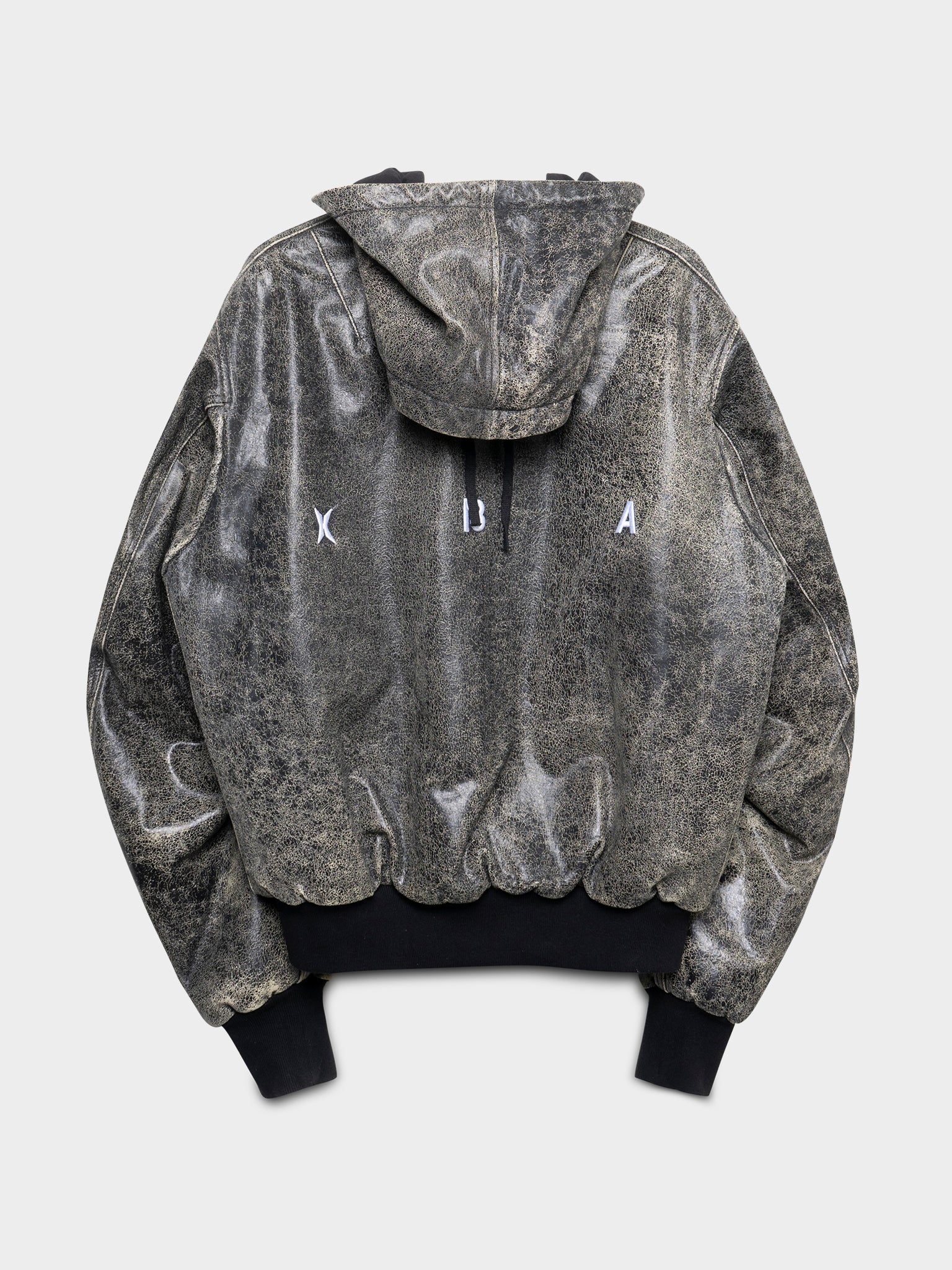 Leather Hooded Bomber Hood by Air