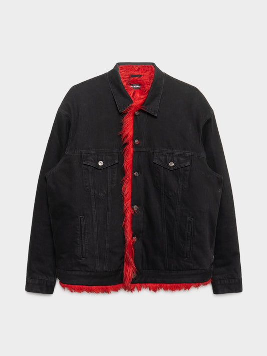 Fur-lined Denim Jacket