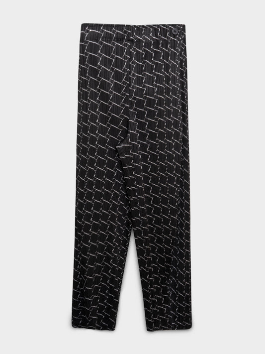 Pattern Pleated Pants