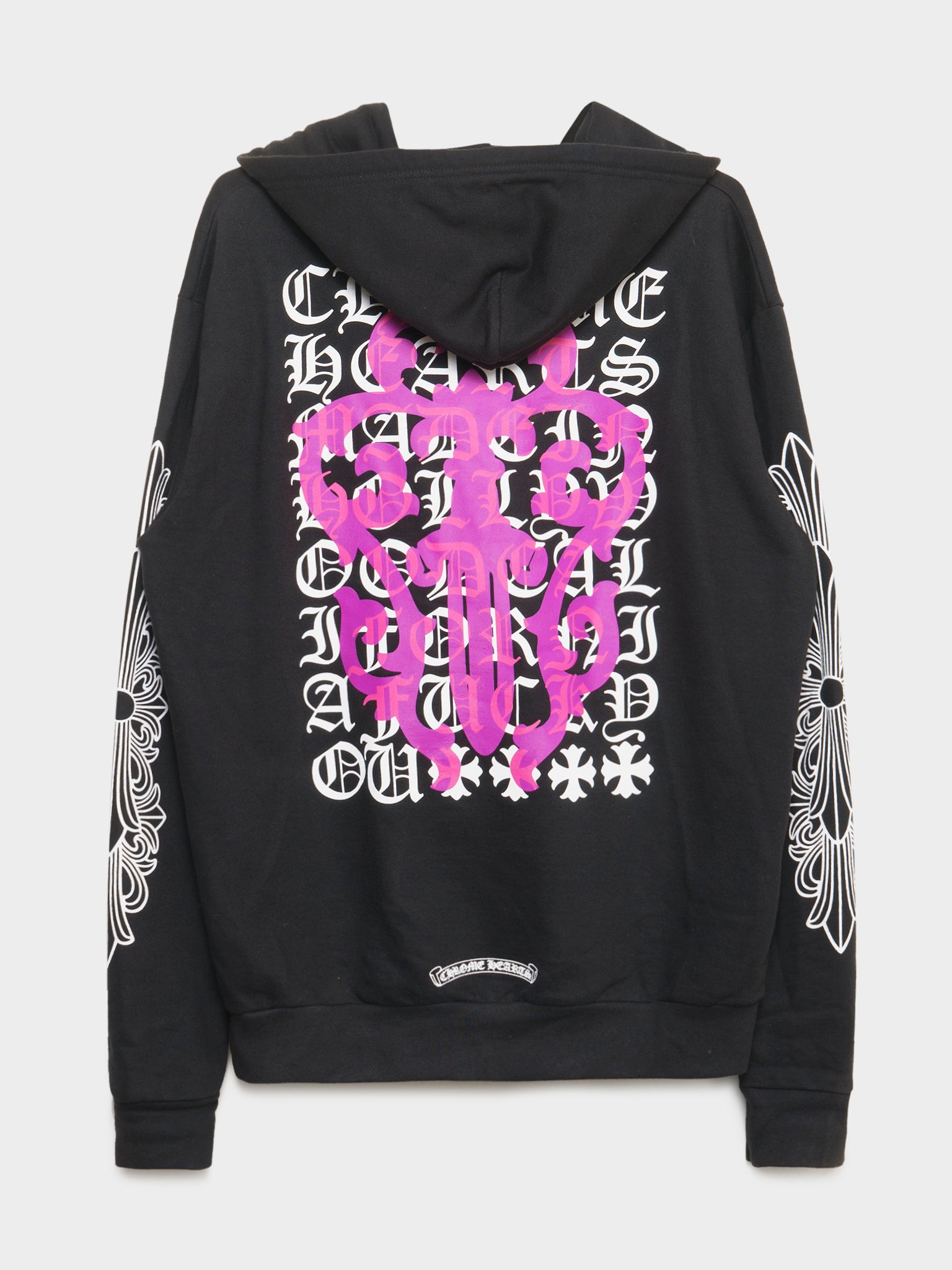 Buy Chrome Hearts Dagger Eyechart Zip-Up Hoodie Online at