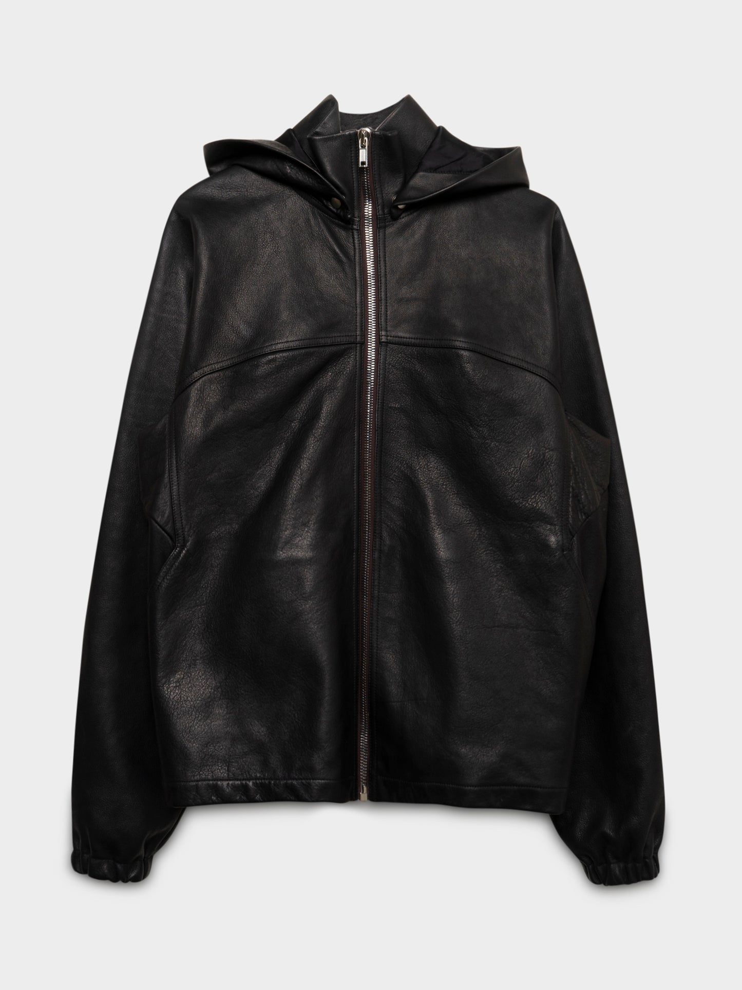 ‘Performa’ Hooded Calf Leather Jacket