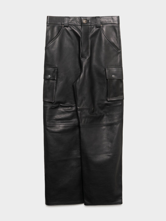 Articulated Devil Dog Leather Cargo Pants