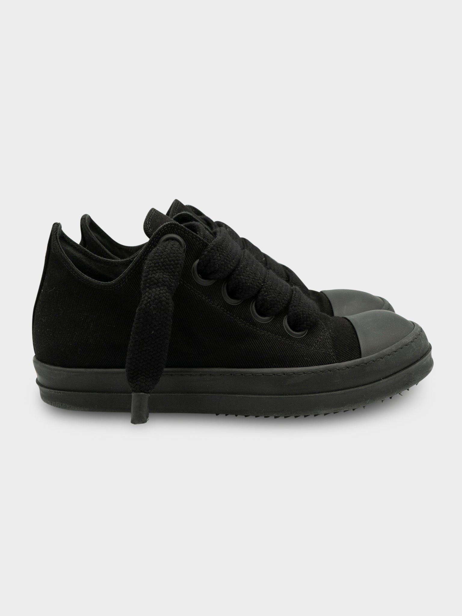 Black Jumbo Lace Ramones Low from Rick Owens - right side