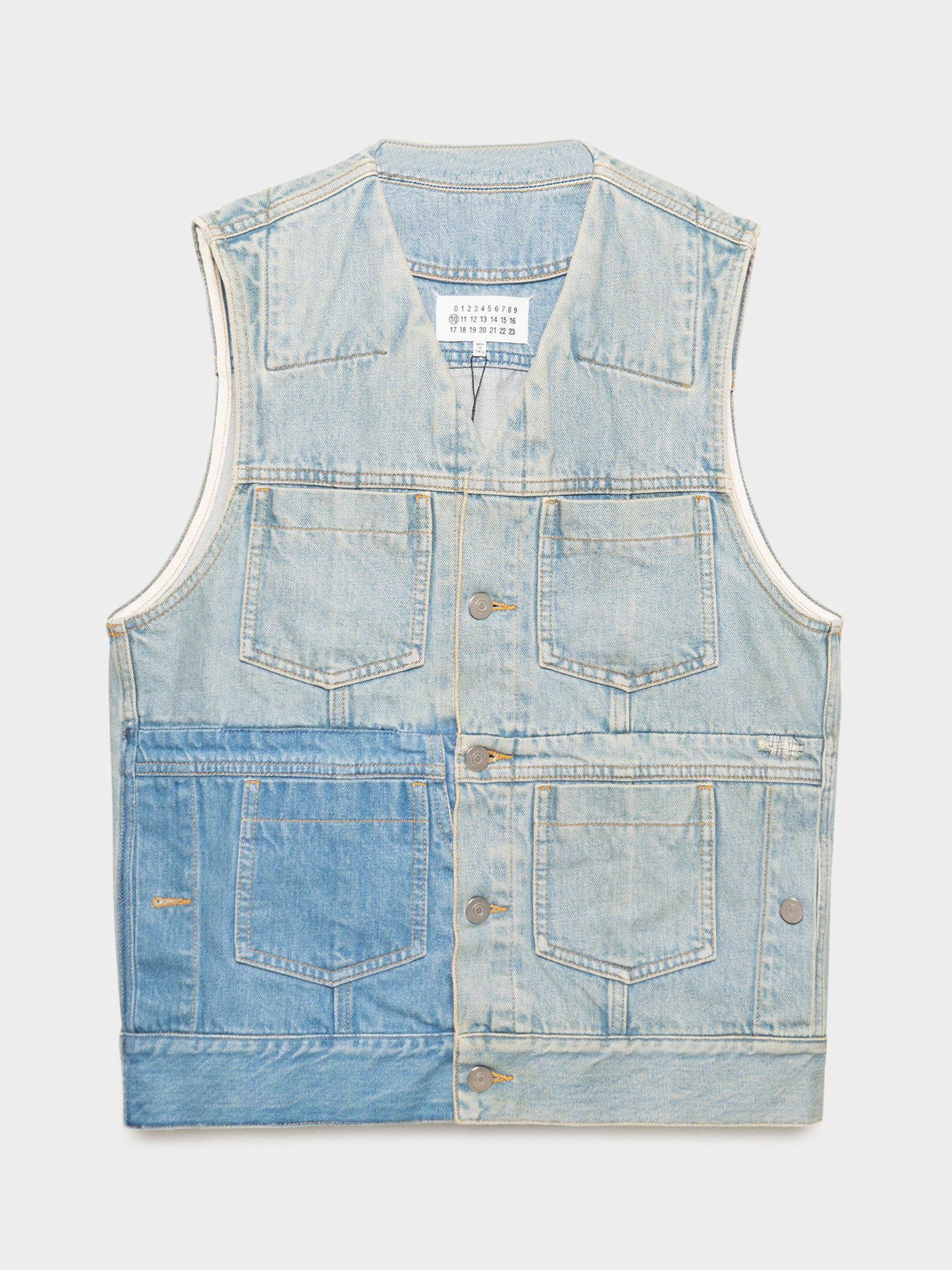 Reconstructed Denim Vest