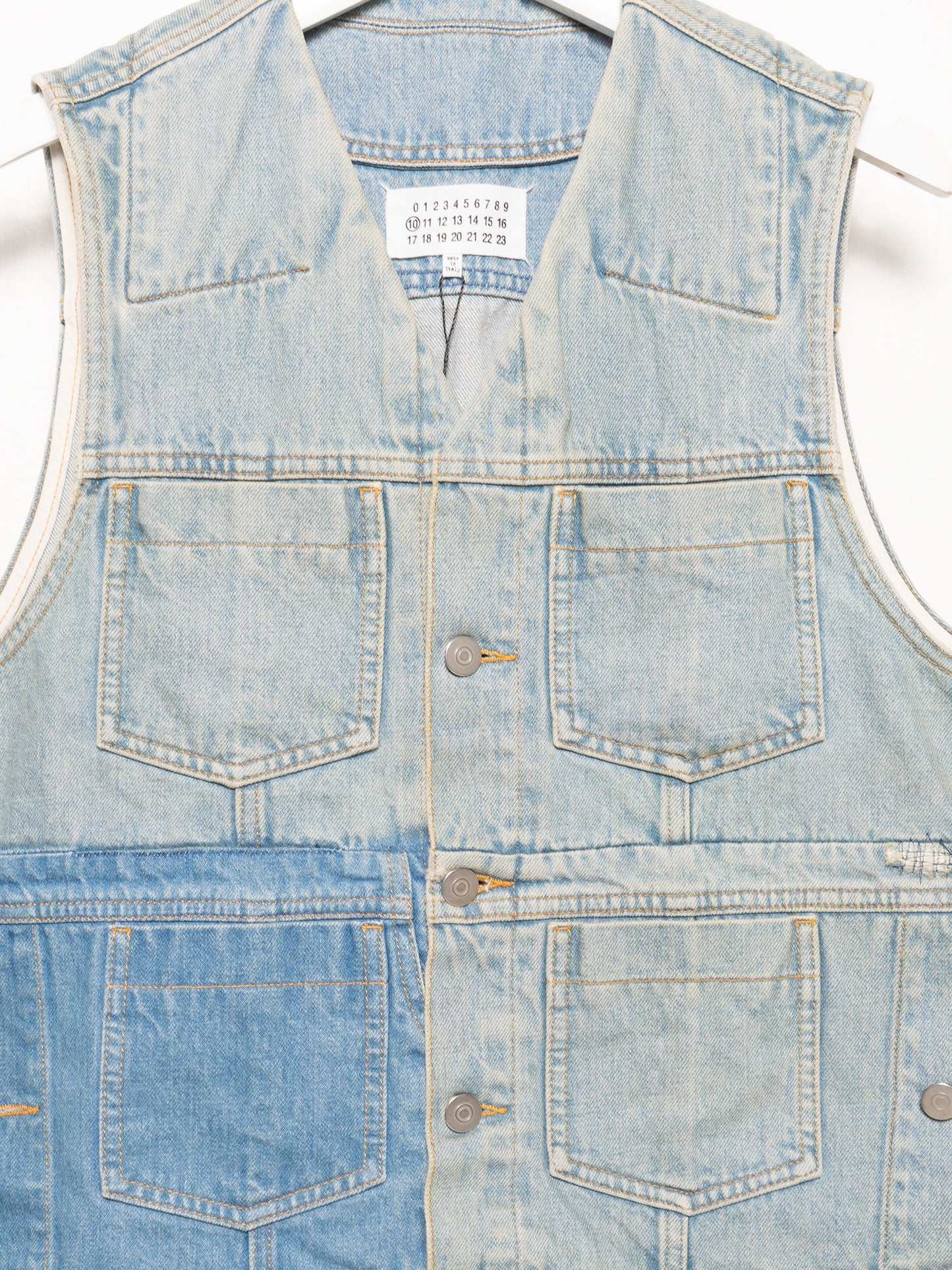 Reconstructed Denim Vest