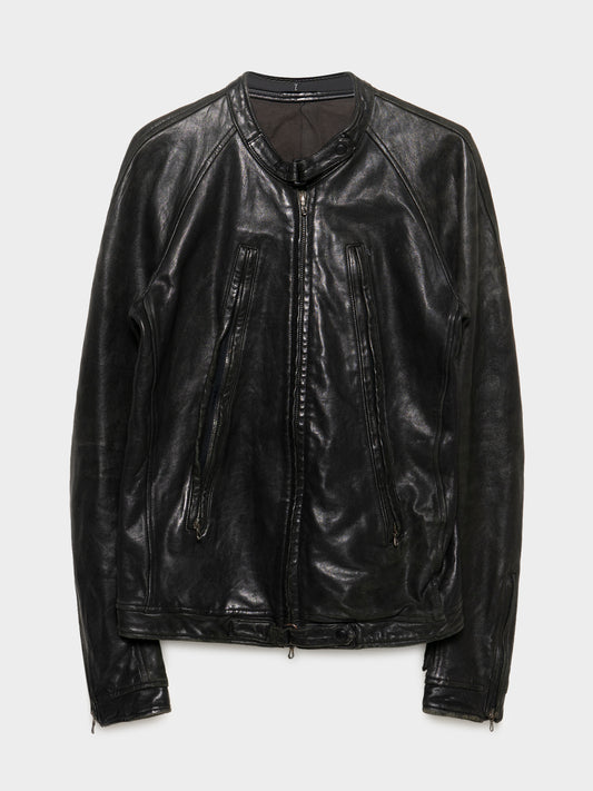 5-Zip Sheep Leather Jacket