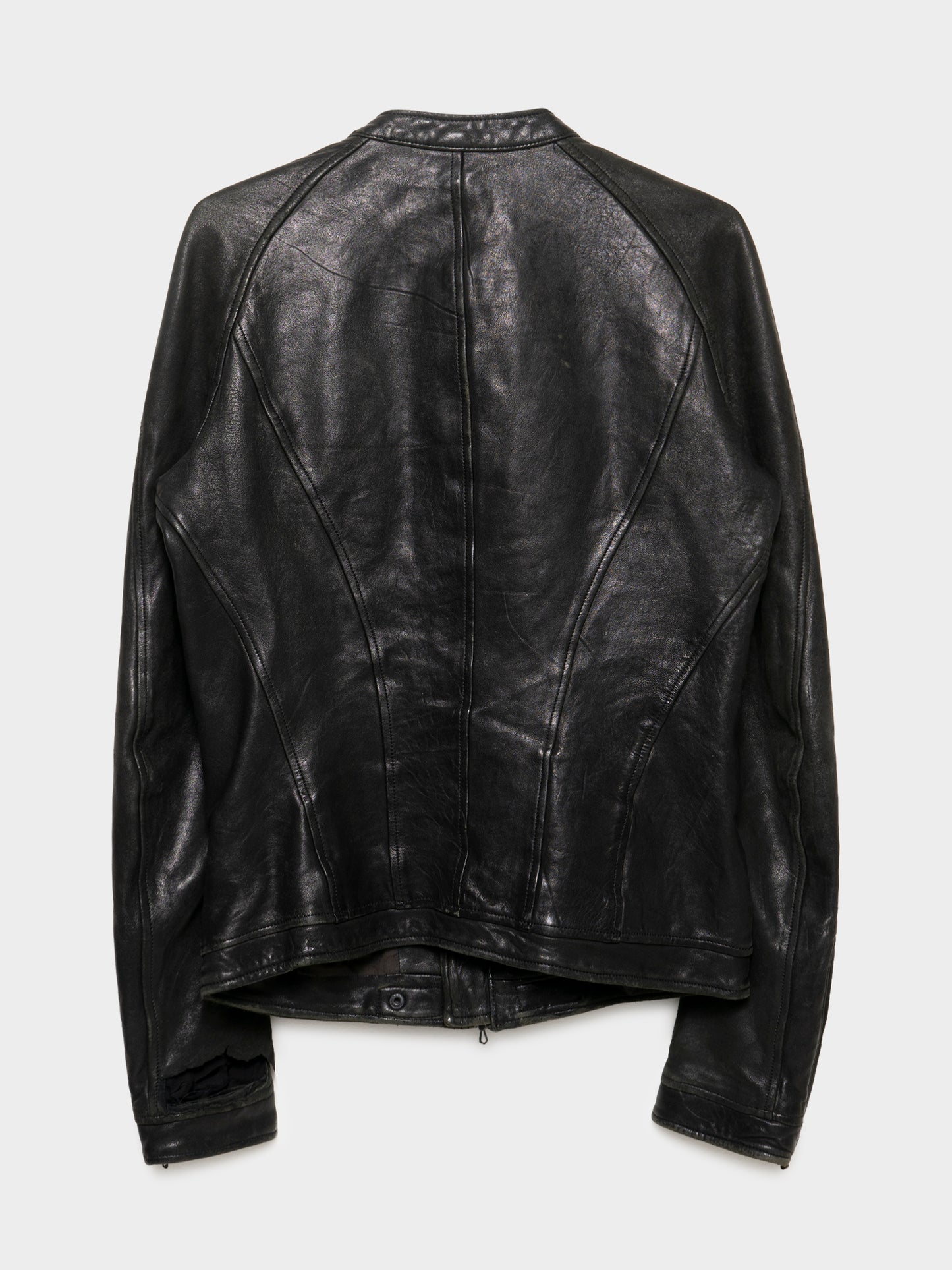 5-Zip Sheep Leather Jacket