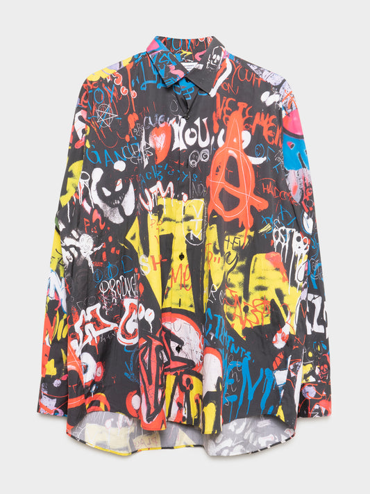 Graffiti Button-Up Shirt