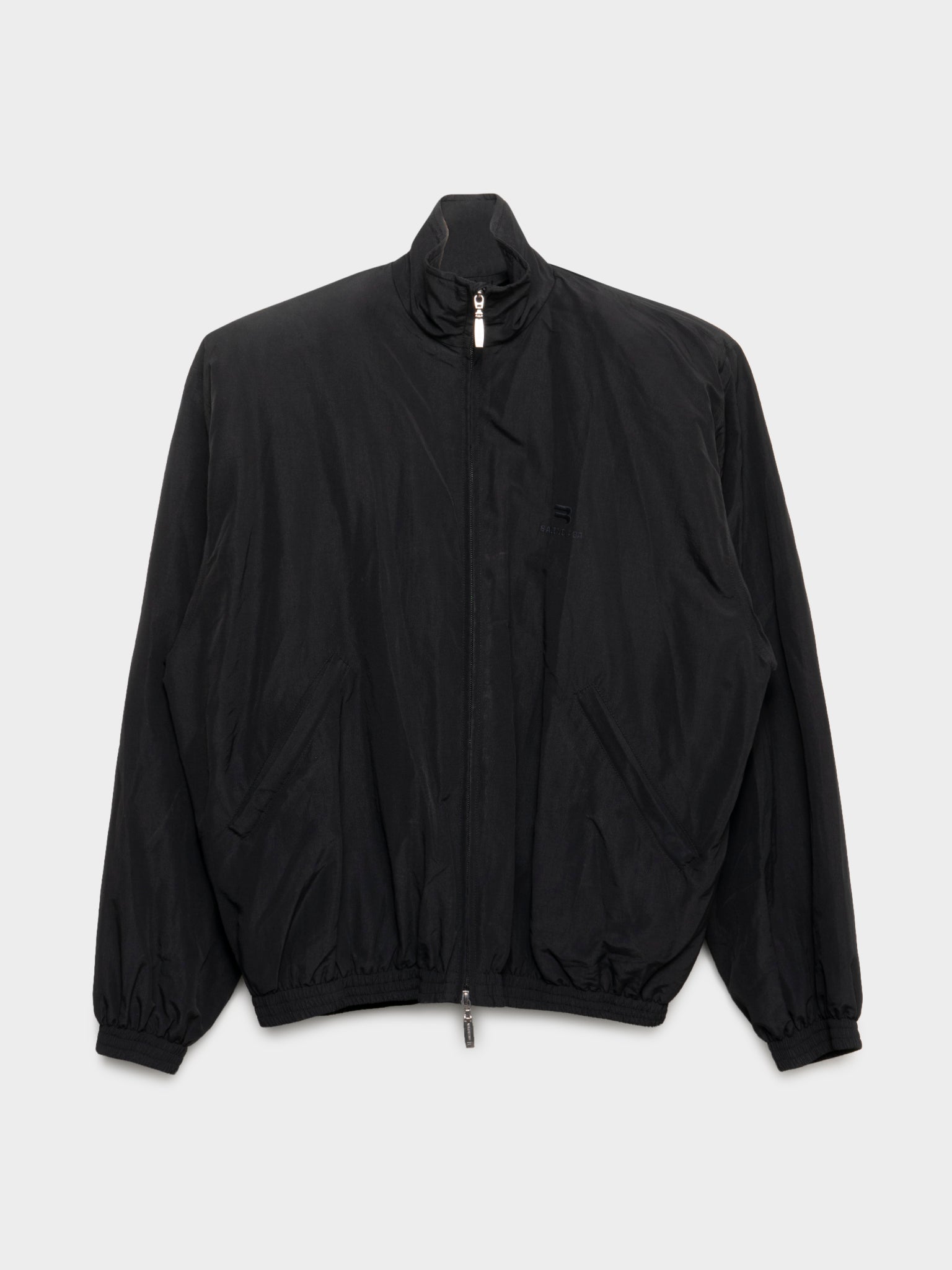 Balenciaga: Padded Shoulder Sporty B Track Jacket | Groupie