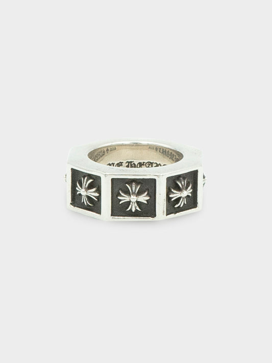 Alphabet Block Ring Chrome Hearts