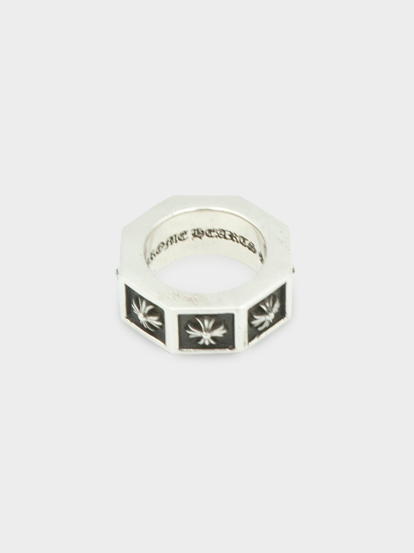 Alphabet Block Ring Chrome Hearts