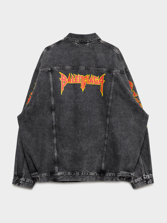 Oversized Metal Denim Jacket