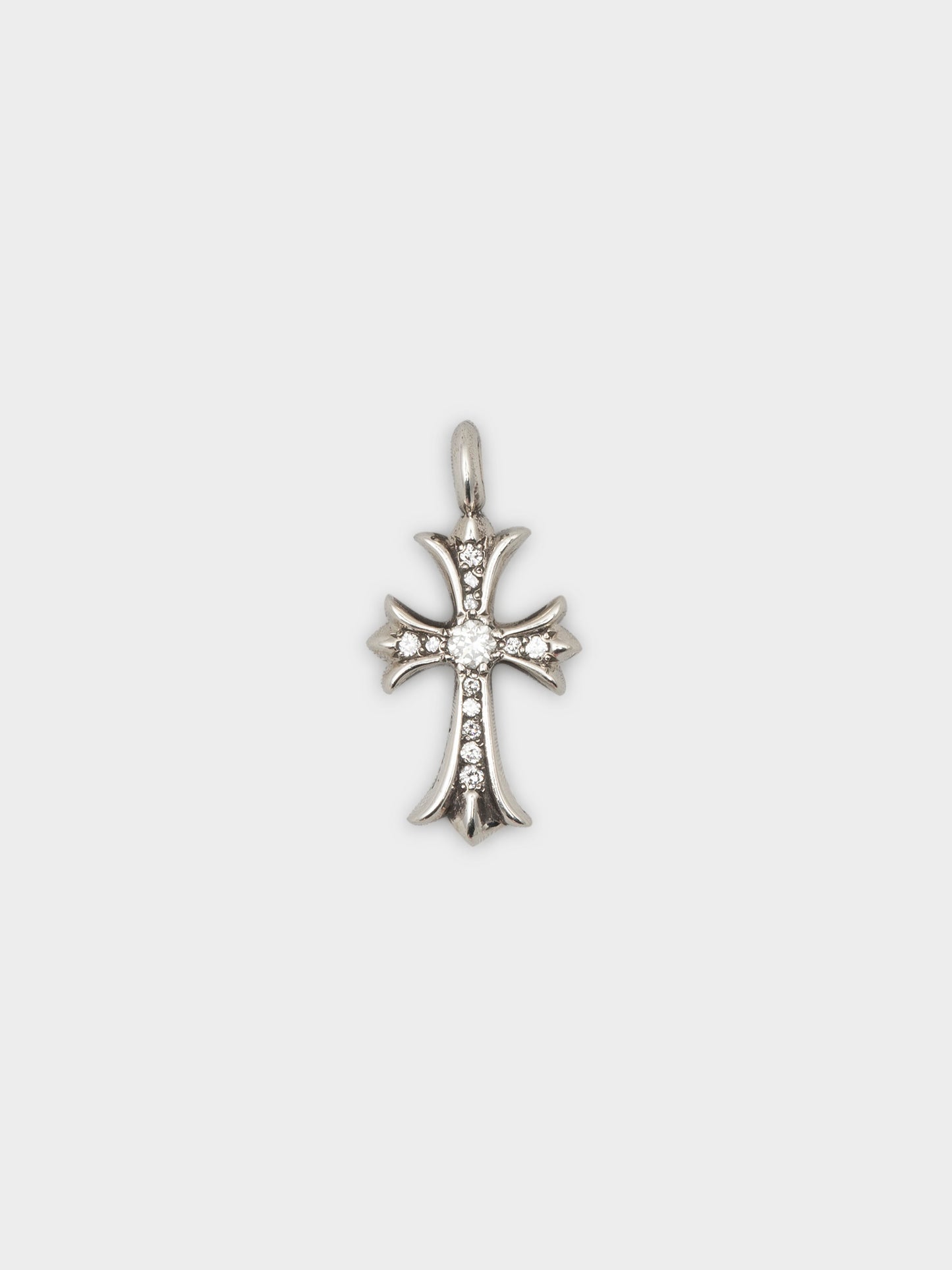 Pavé Diamond Tiny Fat Cross Pendant