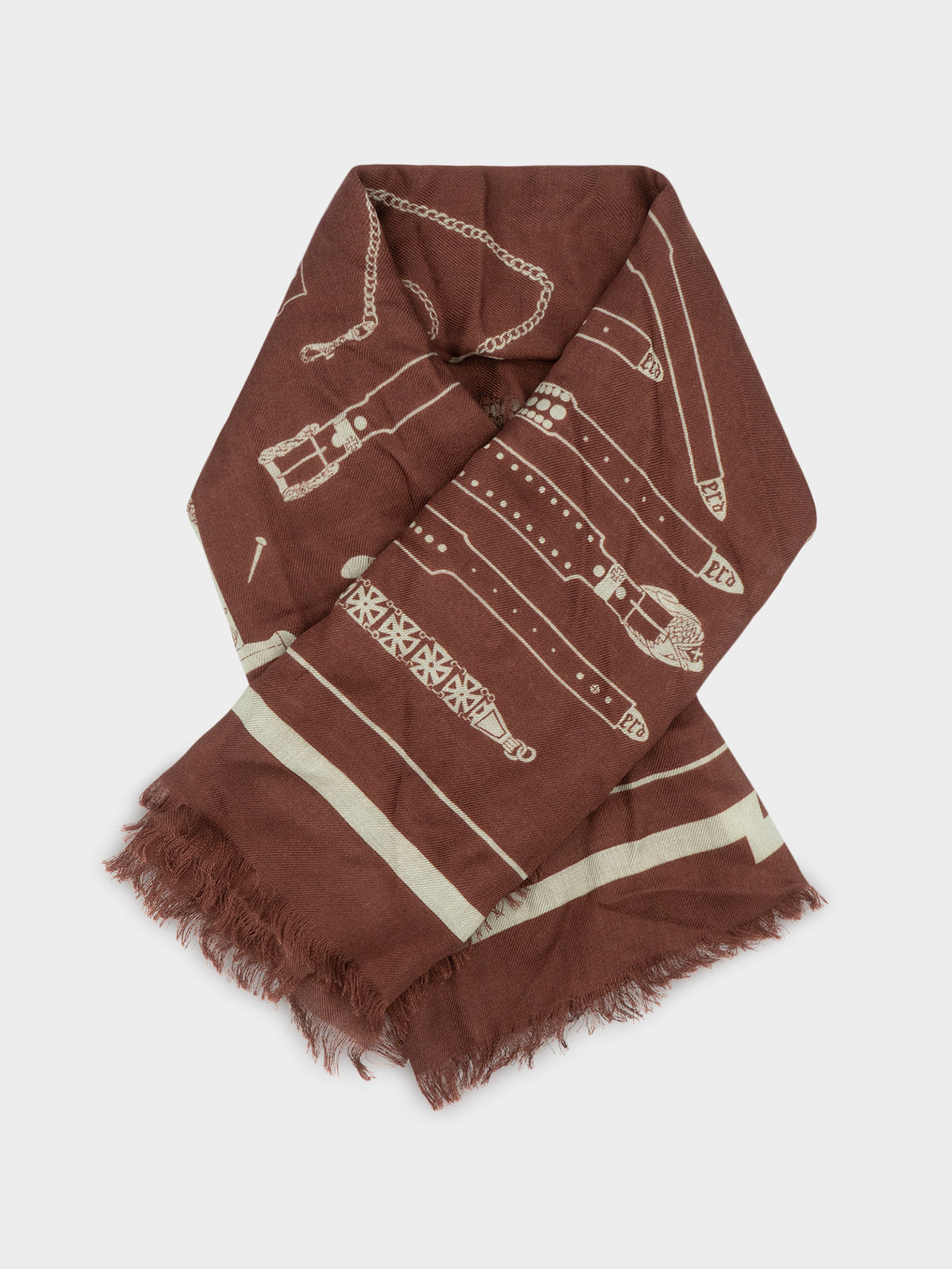 Frayed Silk Belt Scarf