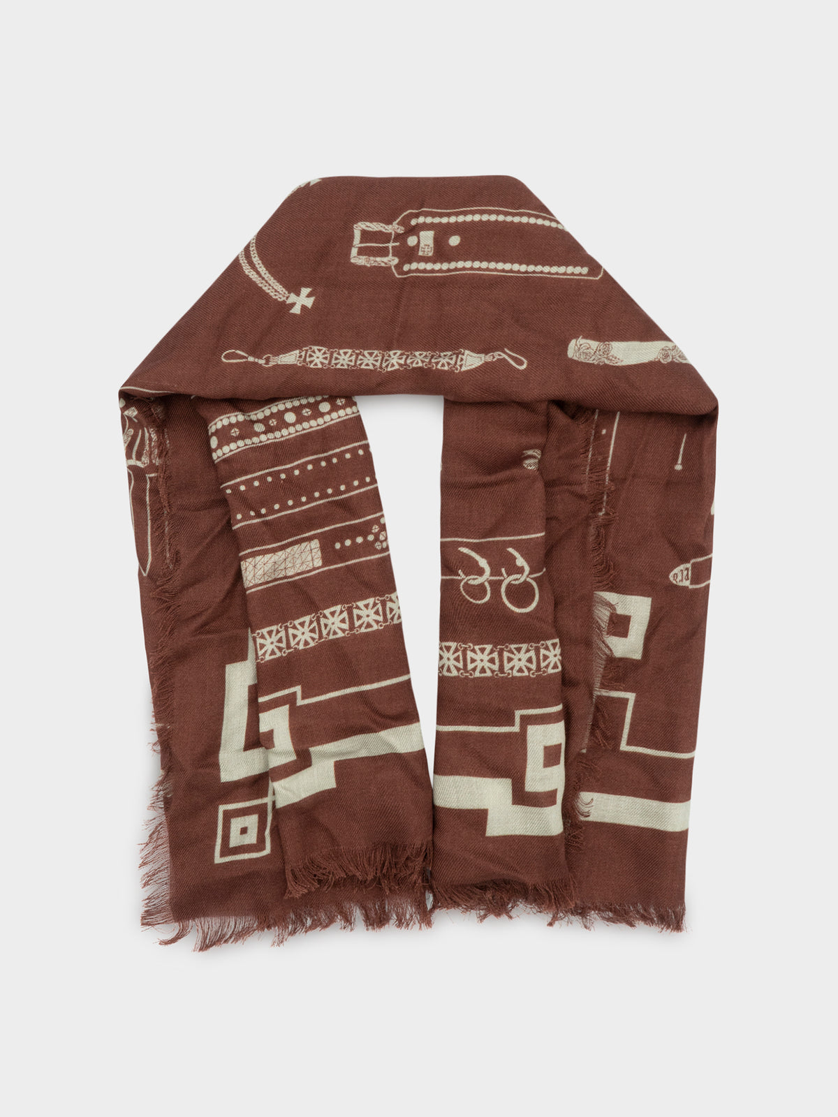 Frayed Silk Belt Scarf