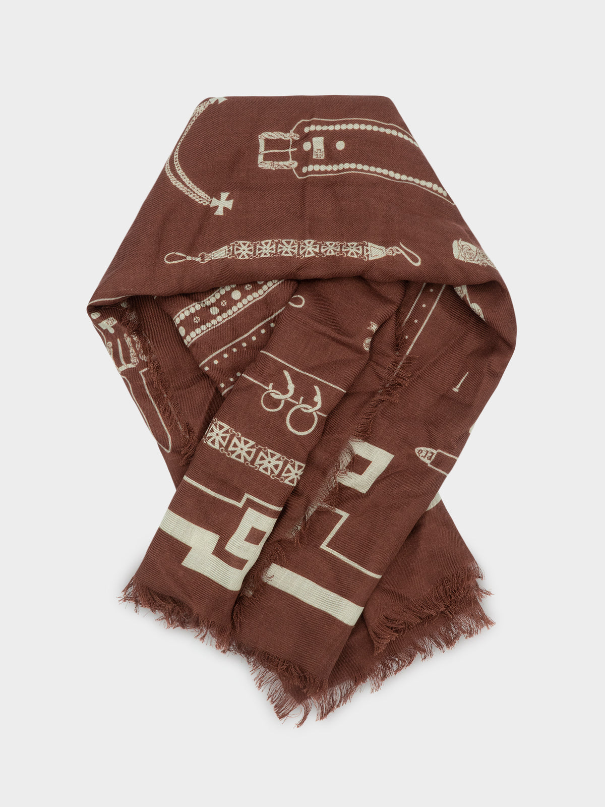 Frayed Silk Belt Scarf