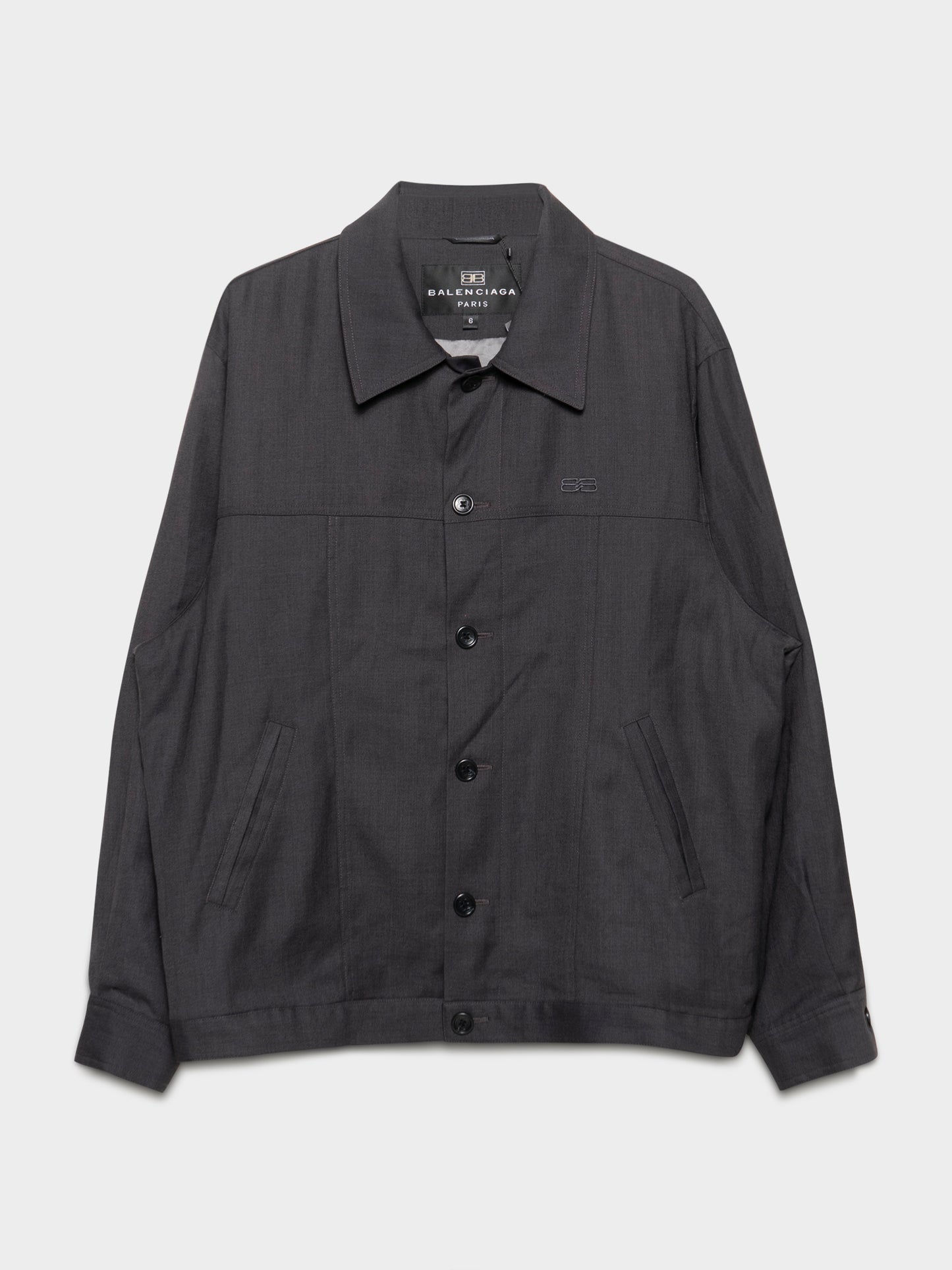 Light Wool Button Up Jacket