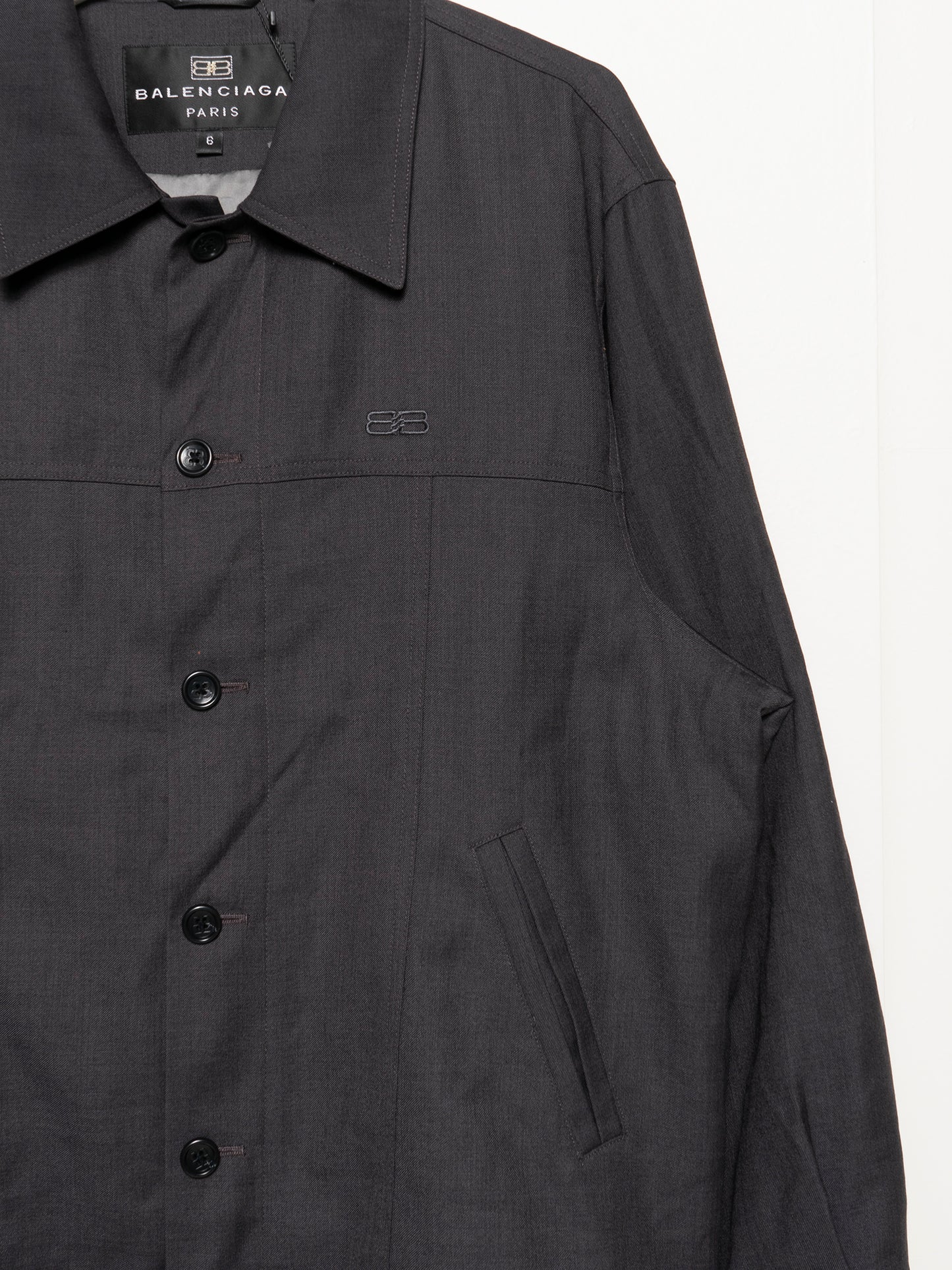 Light Wool Button Up Jacket