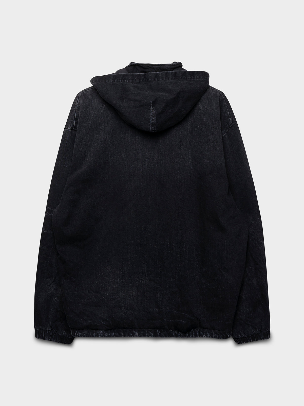 Distressed Hooded Denim Workwear Jacket