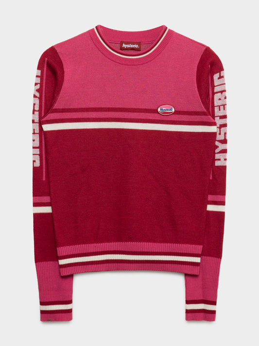 Red & Pink Knit Sweater