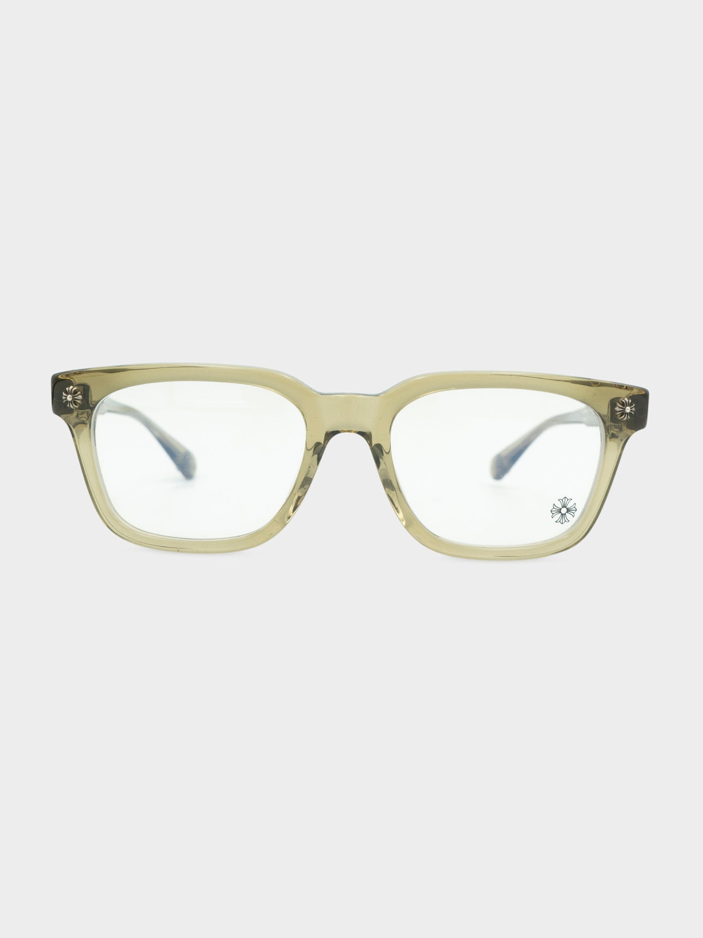 Clear-Olive Cox Ucker Glasses Chrome Hearts
