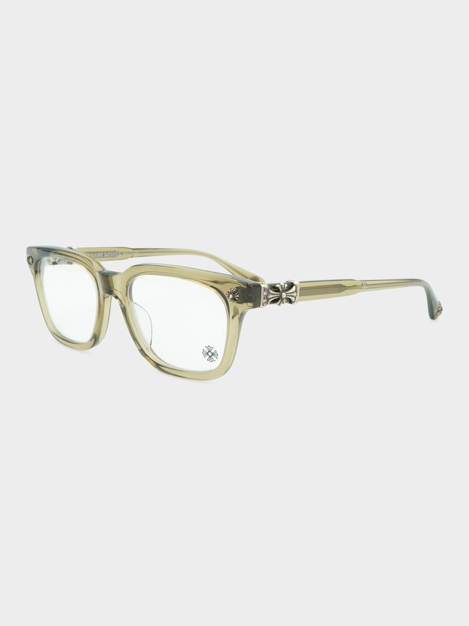 Clear-Olive Cox Ucker Glasses Chrome Hearts