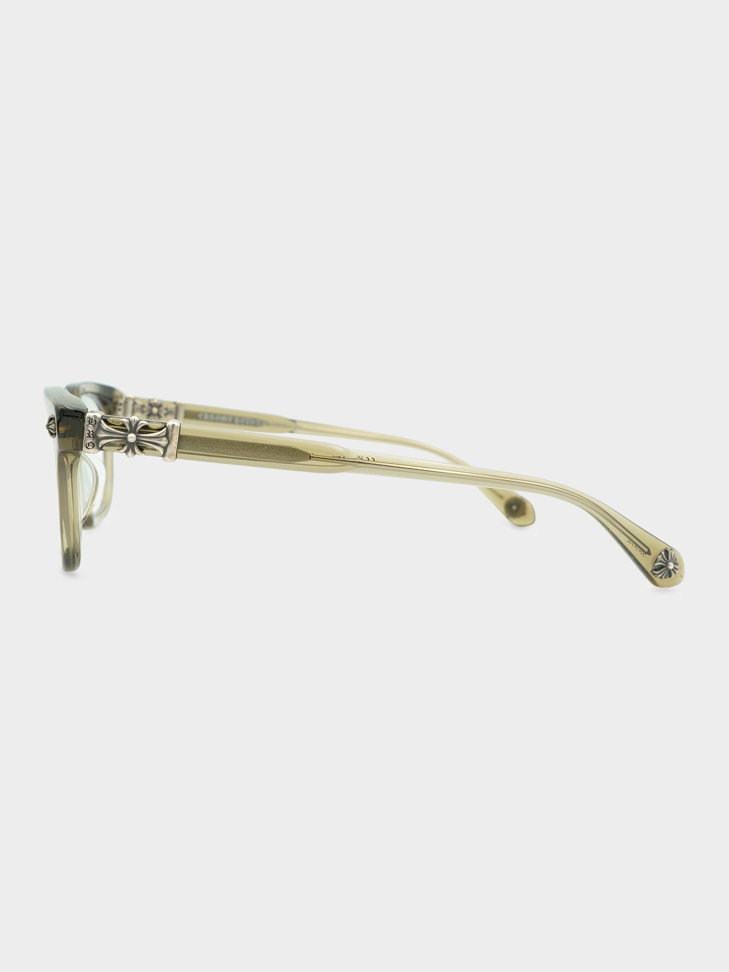 Clear-Olive Cox Ucker Glasses Chrome Hearts