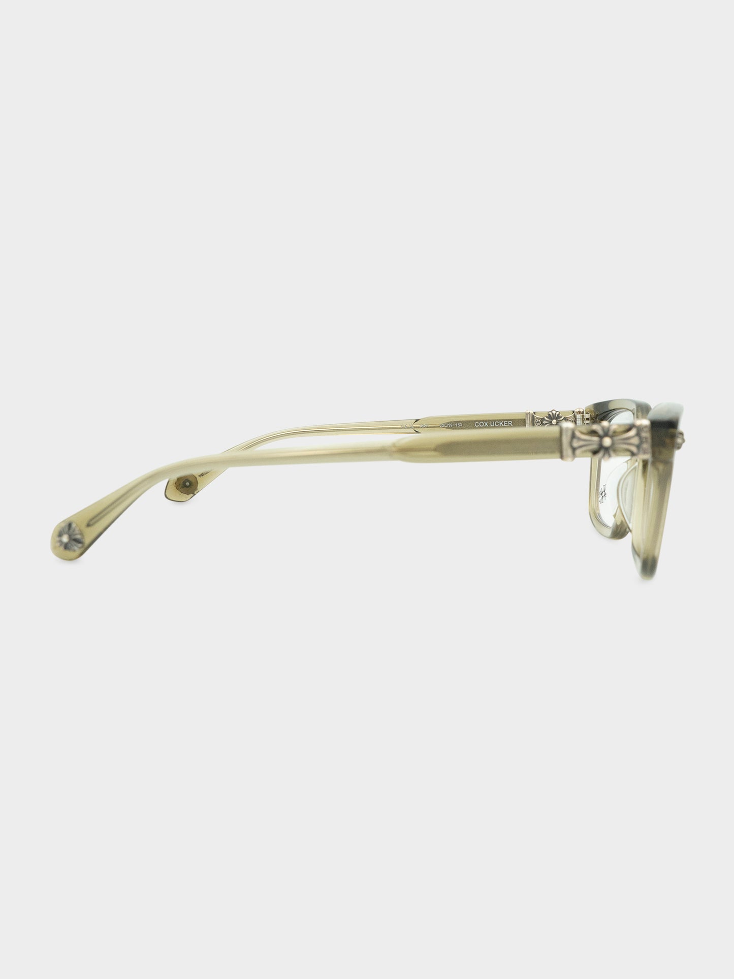 Clear-Olive Cox Ucker Glasses Chrome Hearts