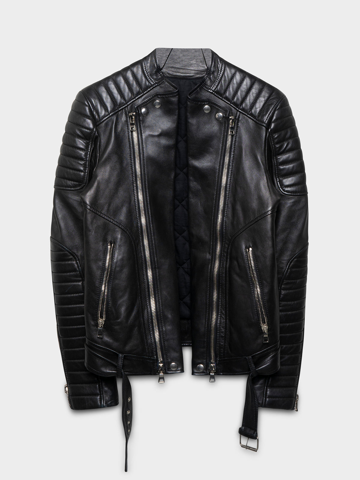 FW10 Quilted Leather Biker Jacket