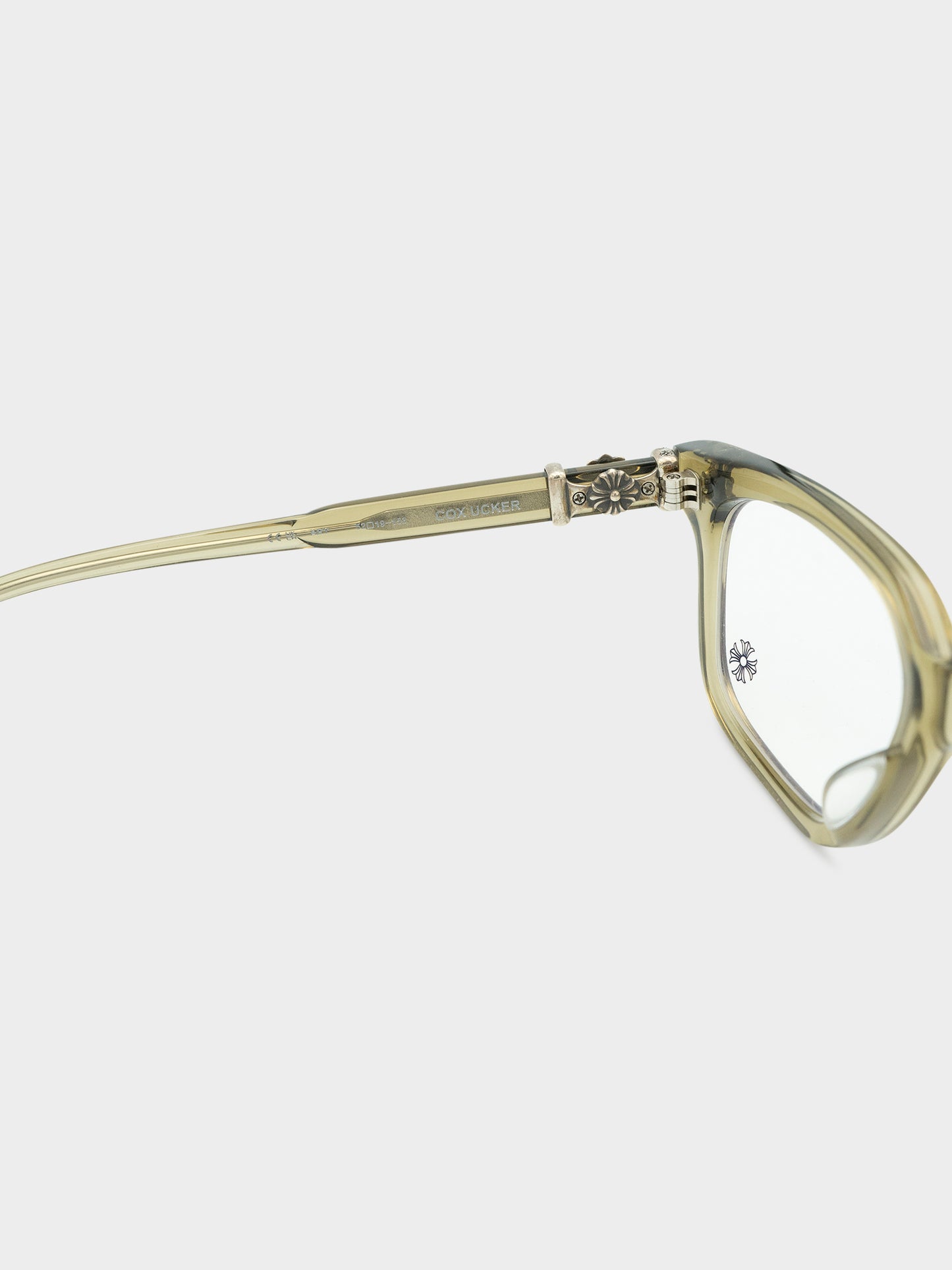 Clear-Olive Cox Ucker Glasses Chrome Hearts