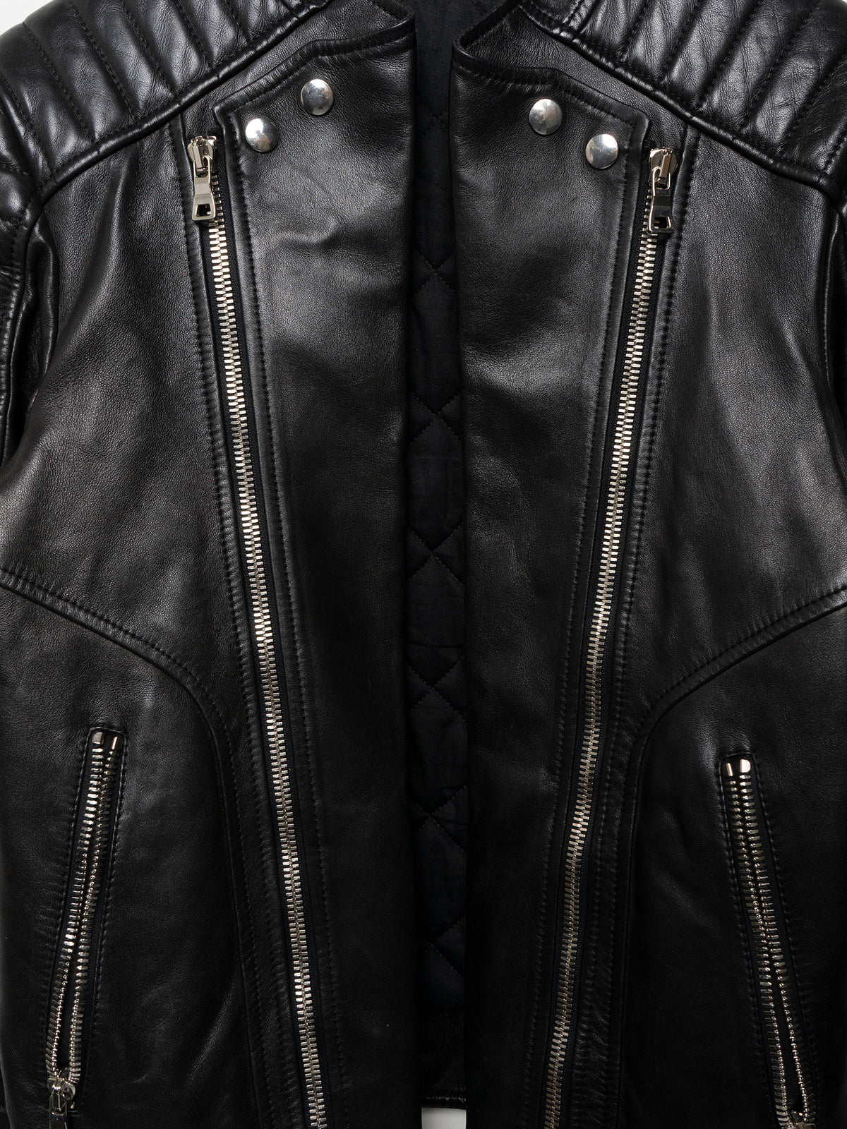 FW10 Quilted Leather Biker Jacket