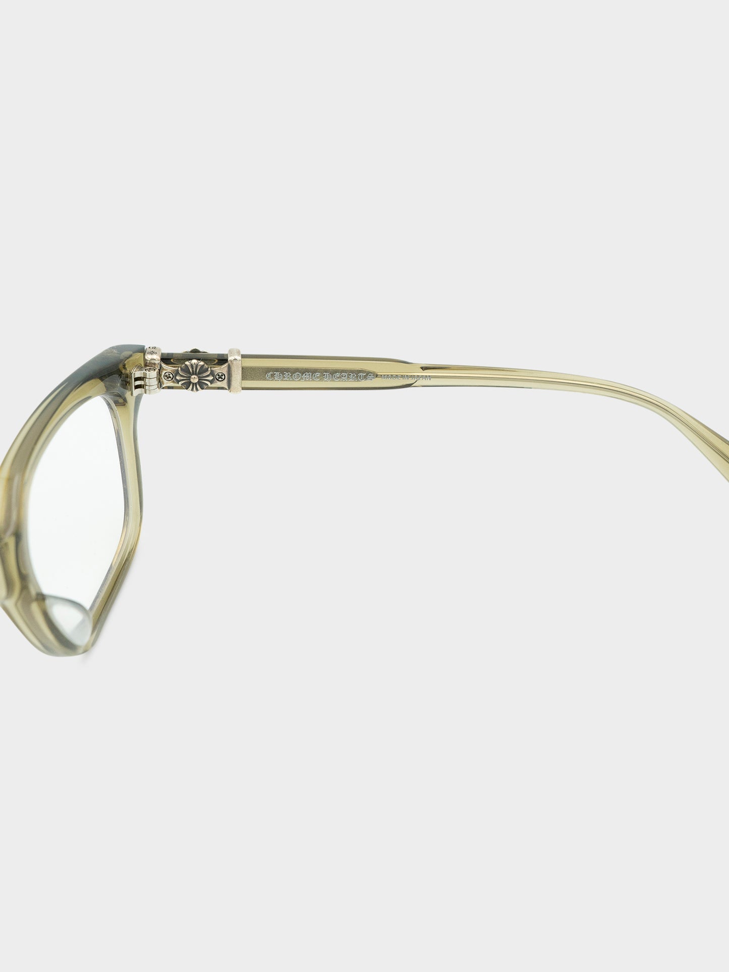 Clear-Olive Cox Ucker Glasses Chrome Hearts